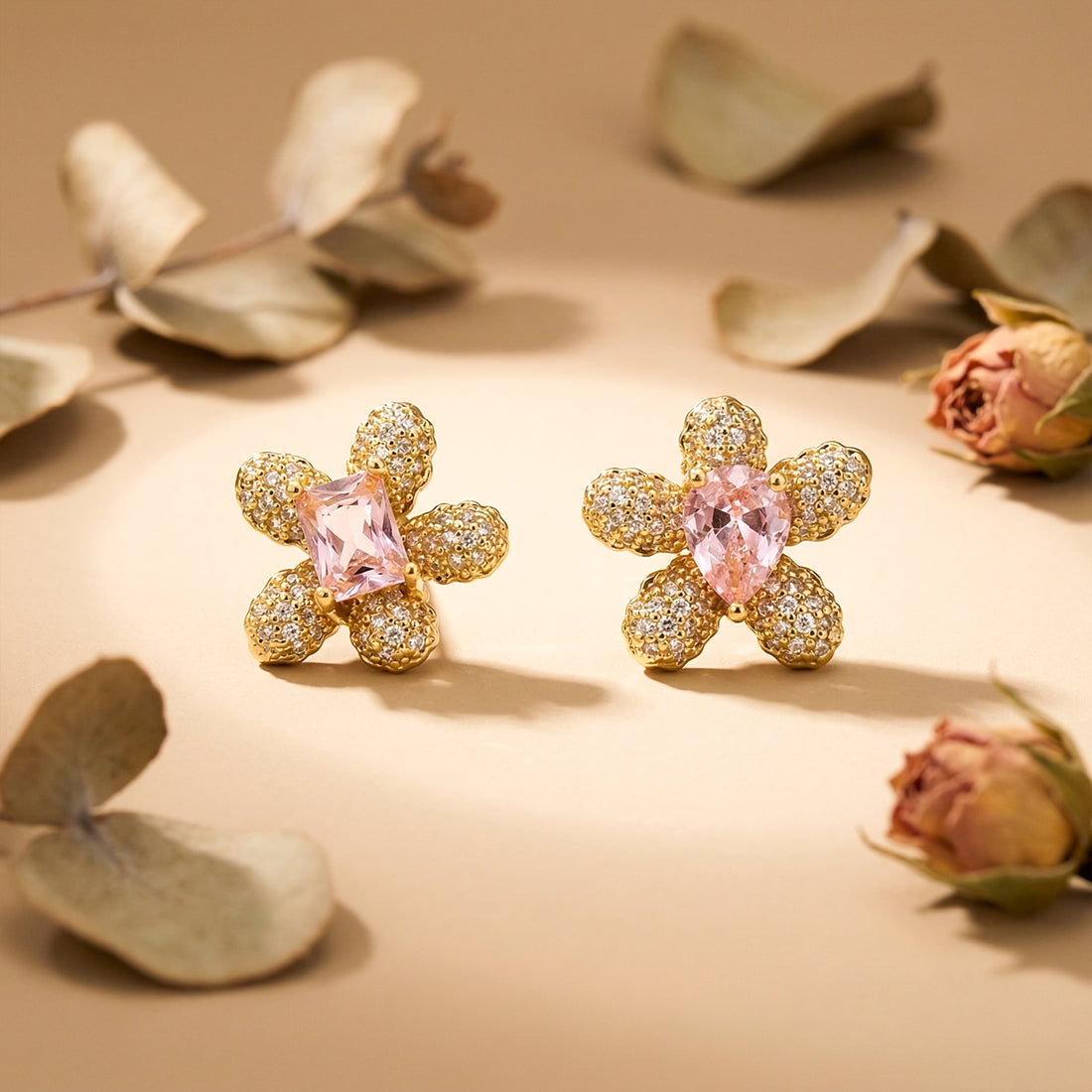 Rosé Petal Luxe Earrings GWE -140