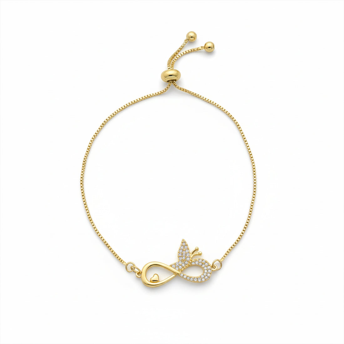 Golden Infinity Butterfly Bracelet GWB -167
