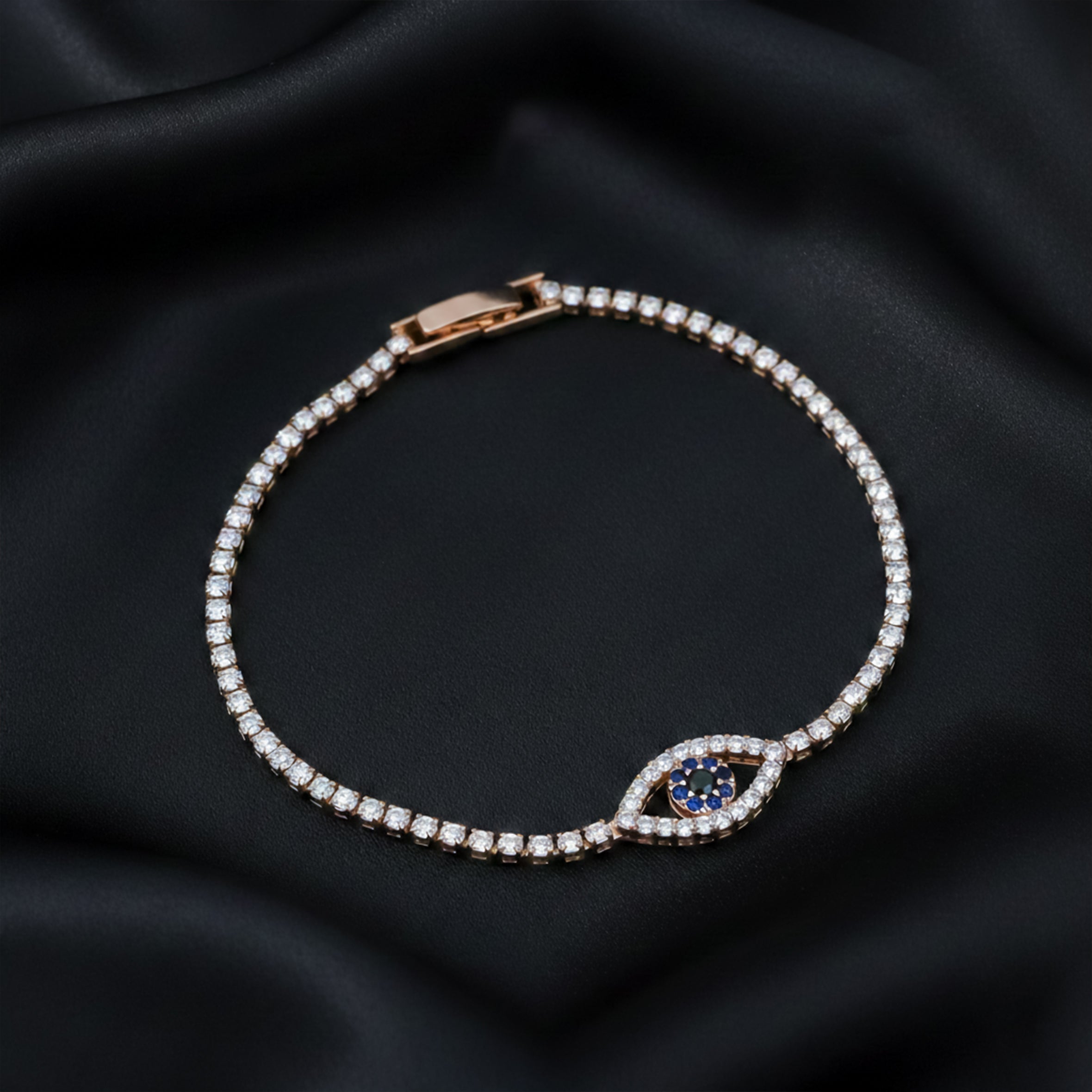 Celestial Evil Eye Crystal Tennis Bracelet GWB -103