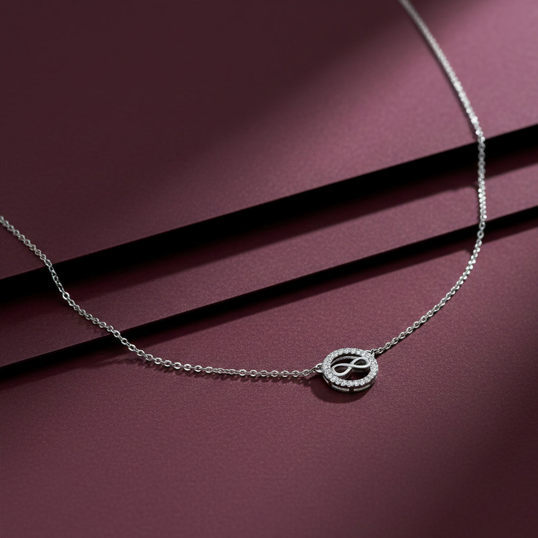 Elegant Silver Infinity Pendant GWN -49