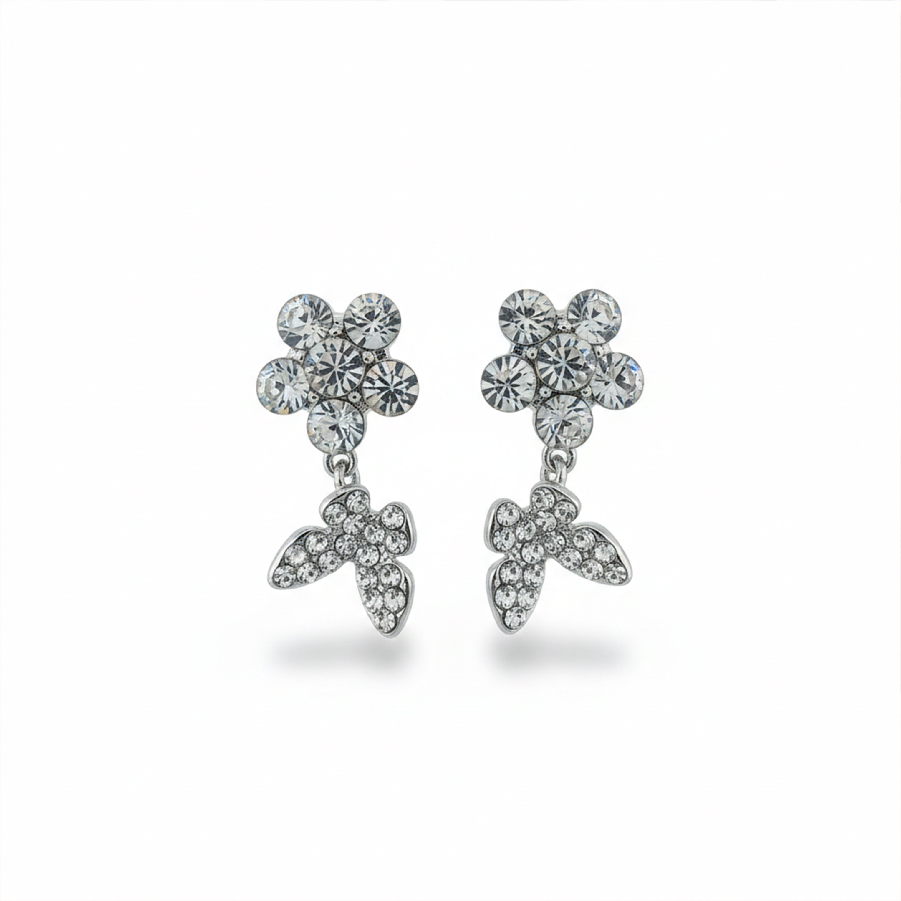 Crystal Bloom Drop Earrings GWE -106