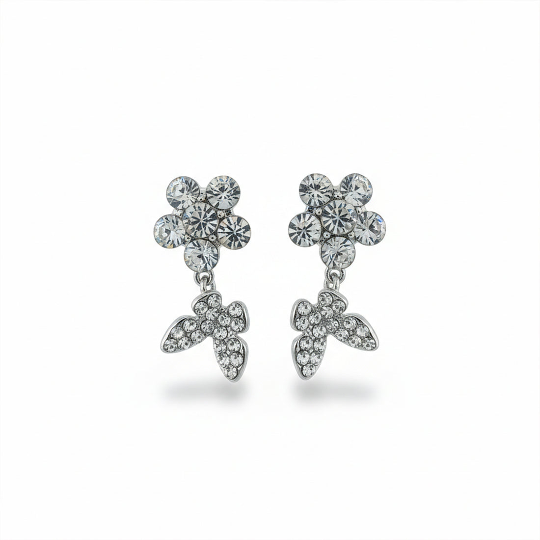Crystal Bloom Drop Earrings GWE -106