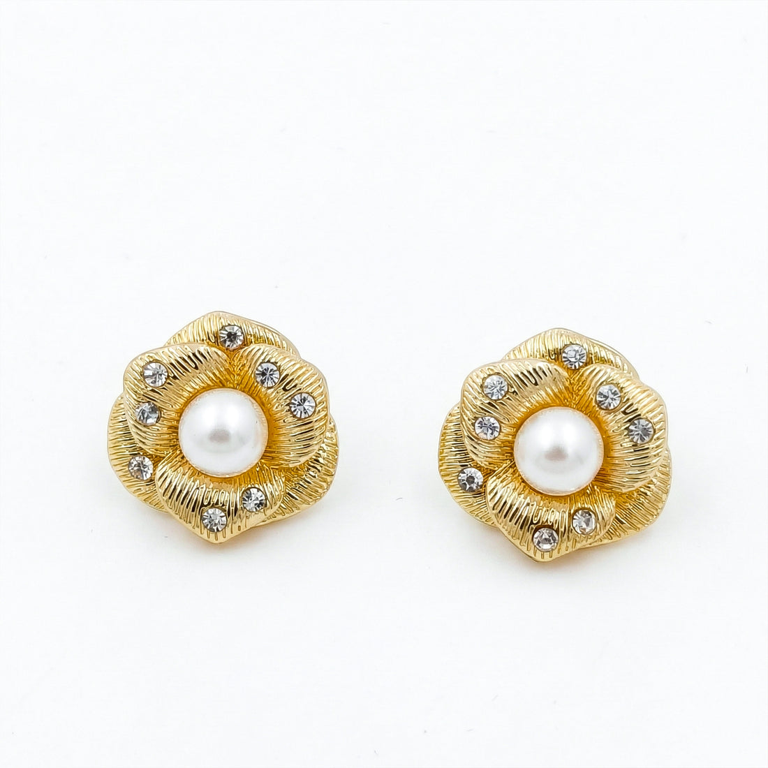Aurora Pearl Bloom Crystal Stud Earrings GWE -53