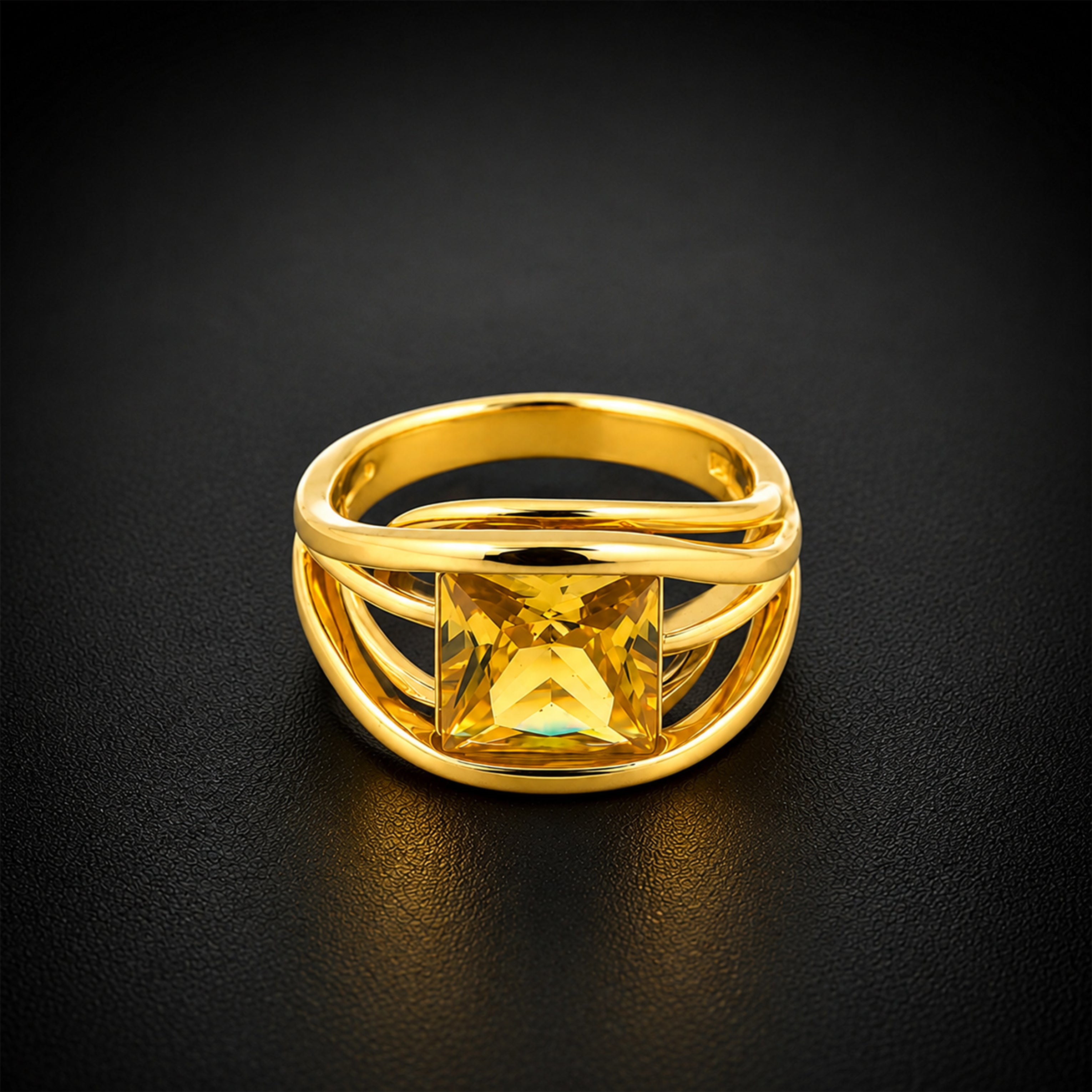 Aureon Geometric Luxe Ring GMR -46