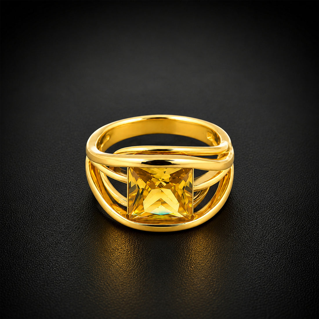Aureon Geometric Luxe Ring GMR -46