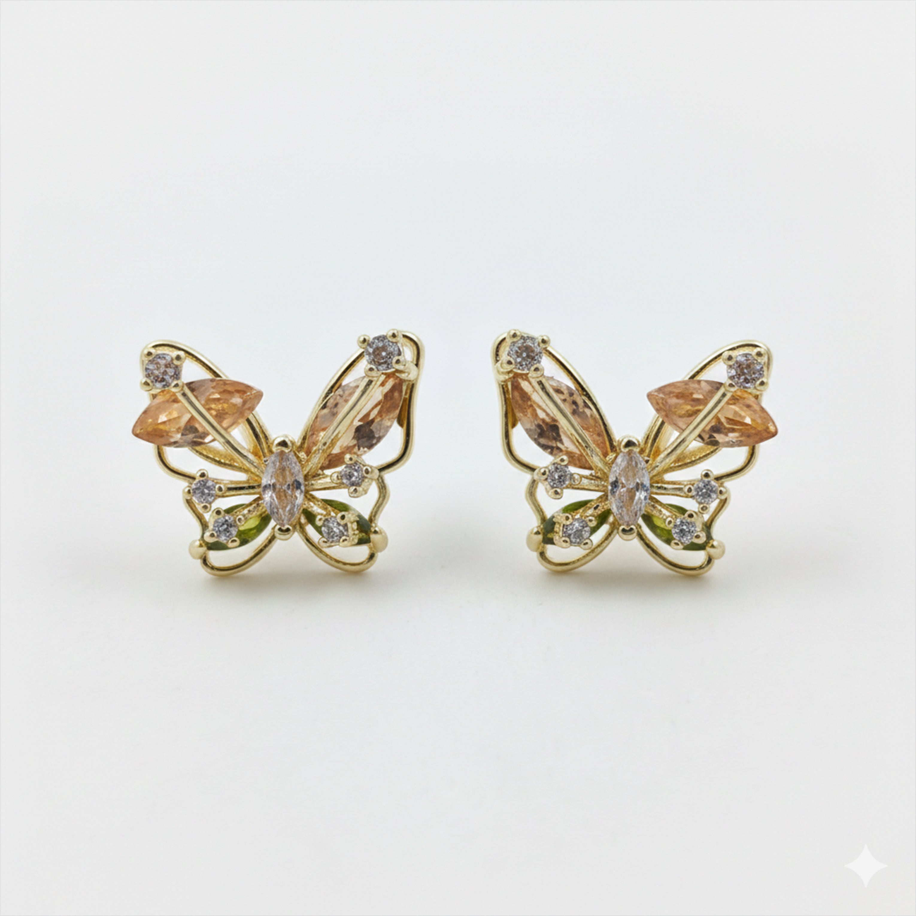 Butterfly Crystal Stud Earrings GWE -151