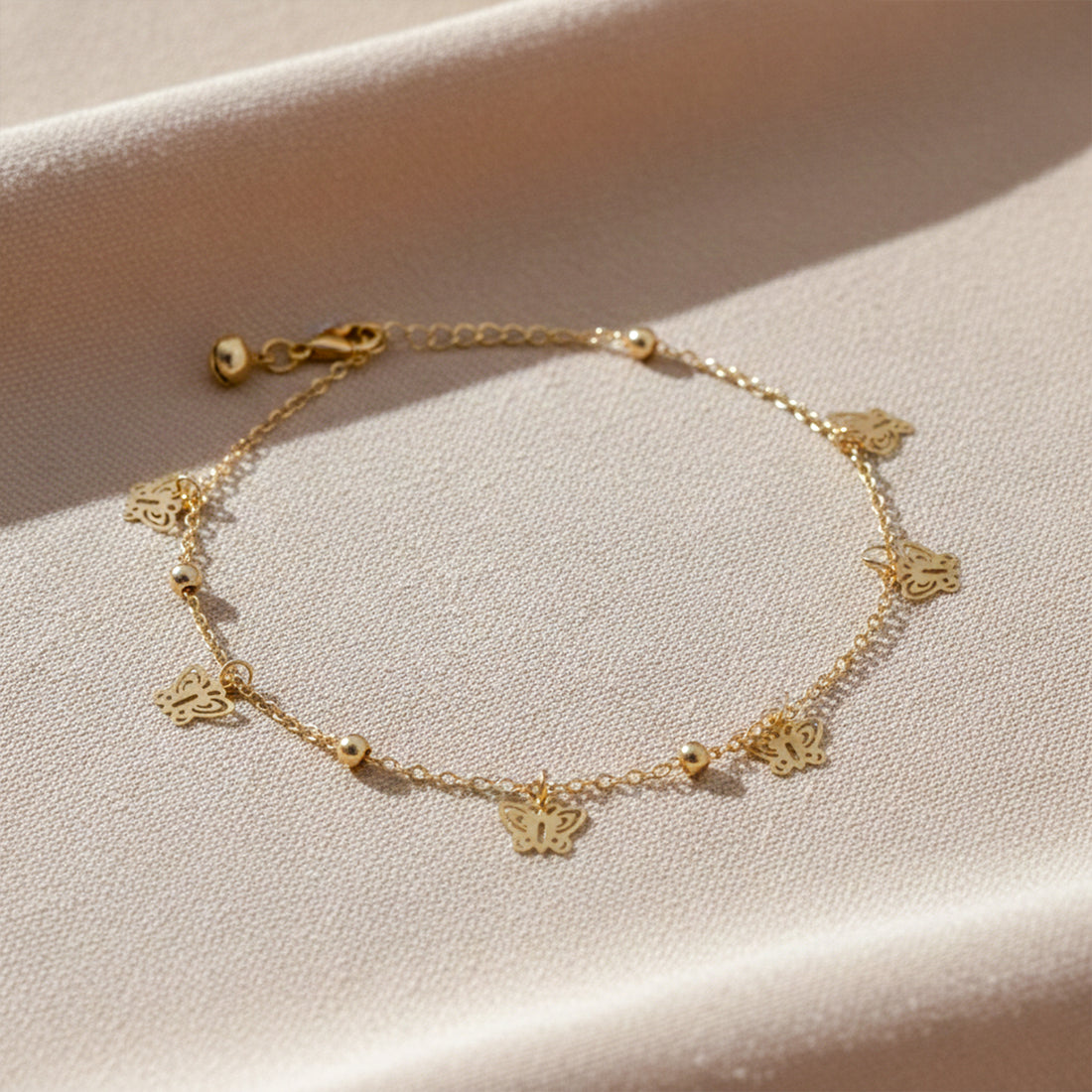 Golden Butterfly Charm Anklet GWA -49