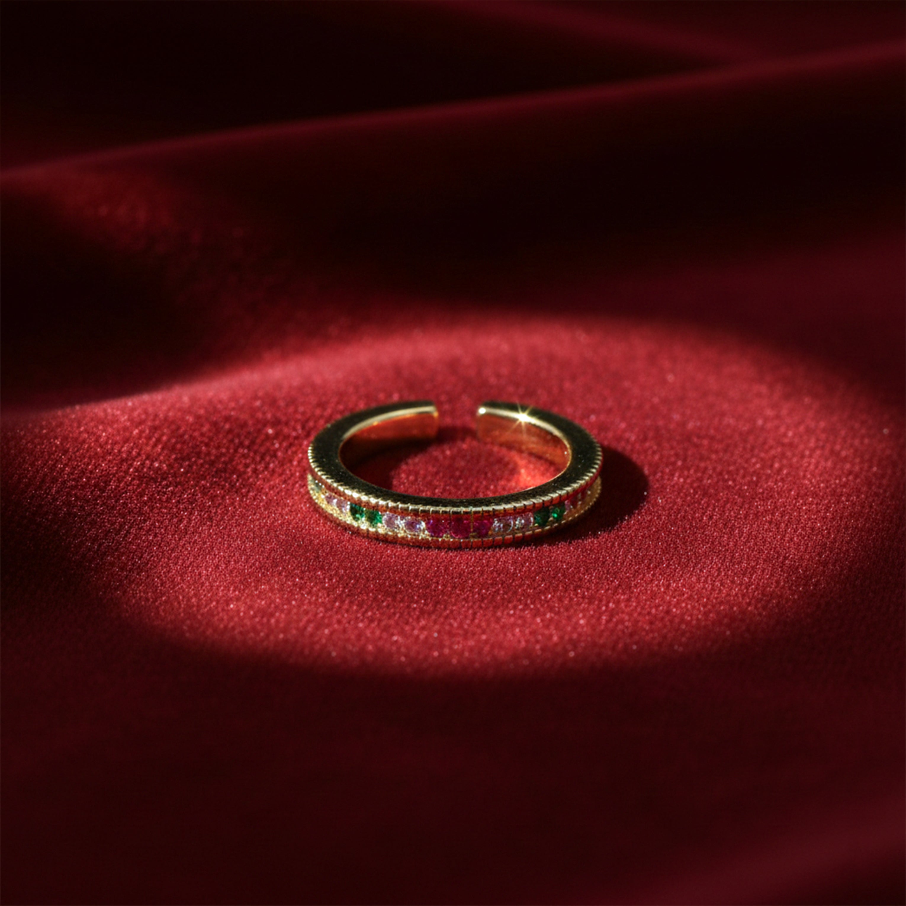 Prism Luxe Rainbow Band Ring GWR -53