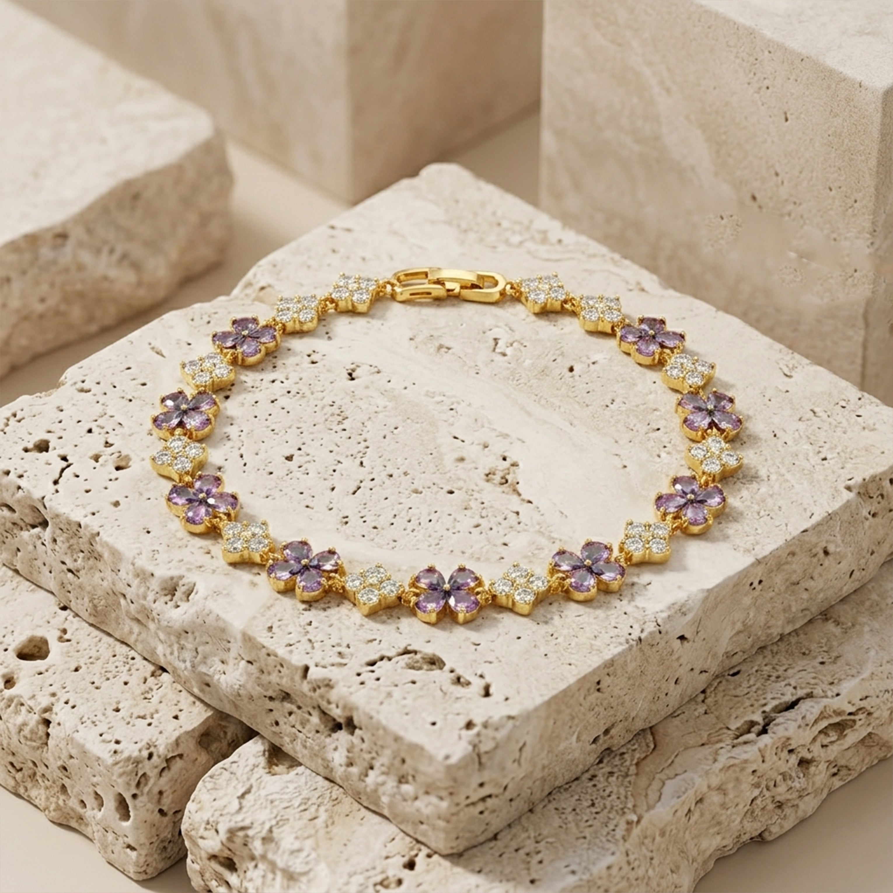 Violet Blossom Elegance Bracelet GWB -161