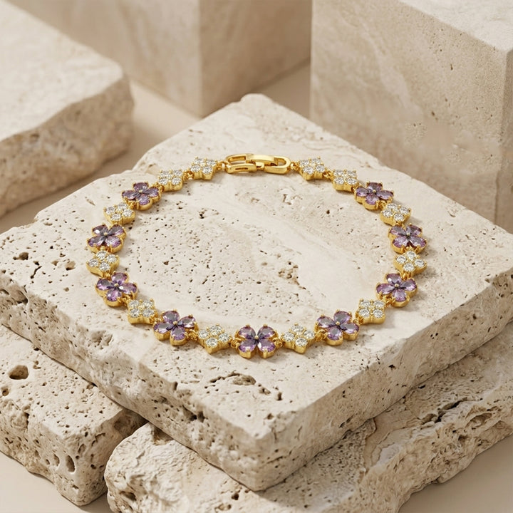 Violet Blossom Elegance Bracelet GWB -161