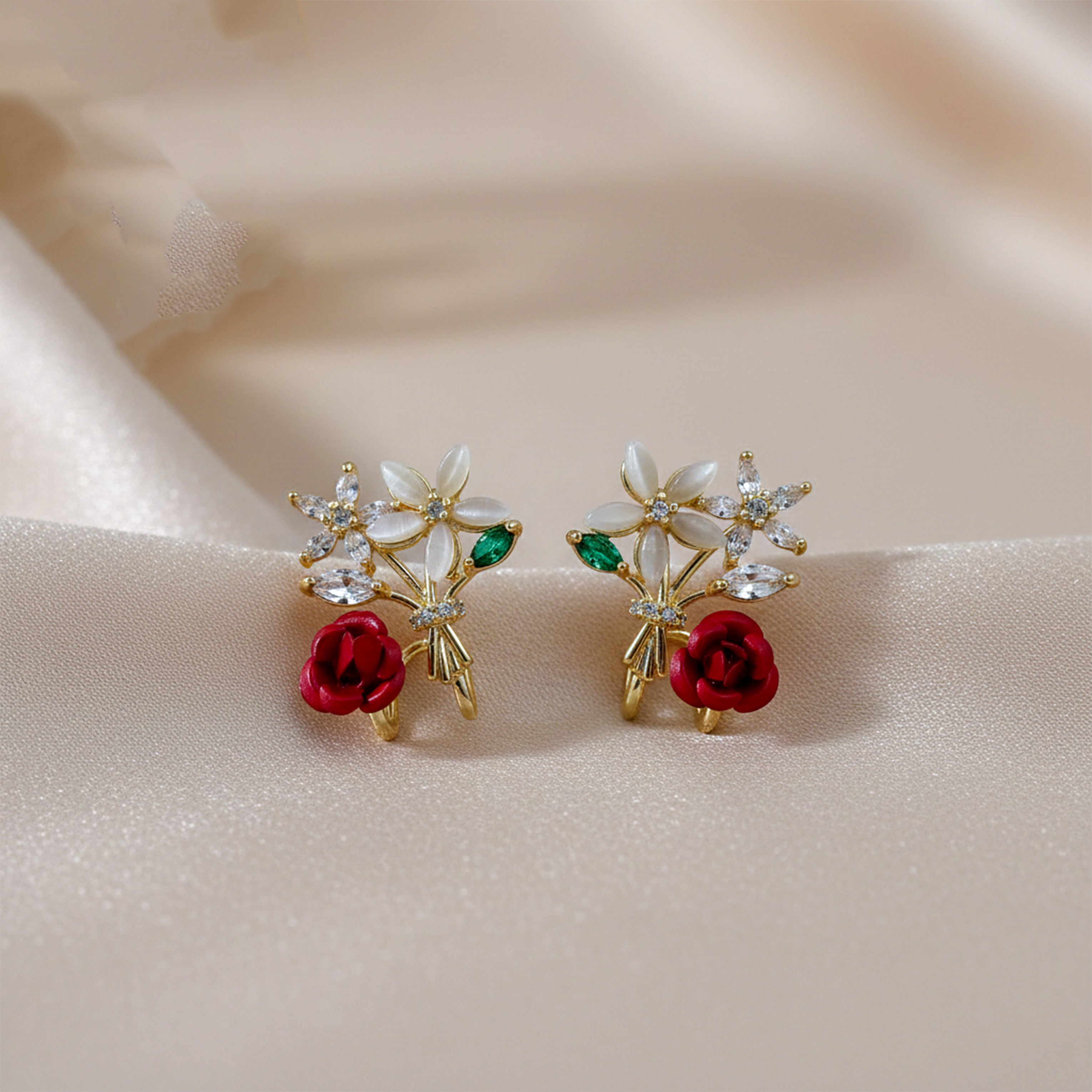 Floral Bouquet Stud Earrings GWE -145