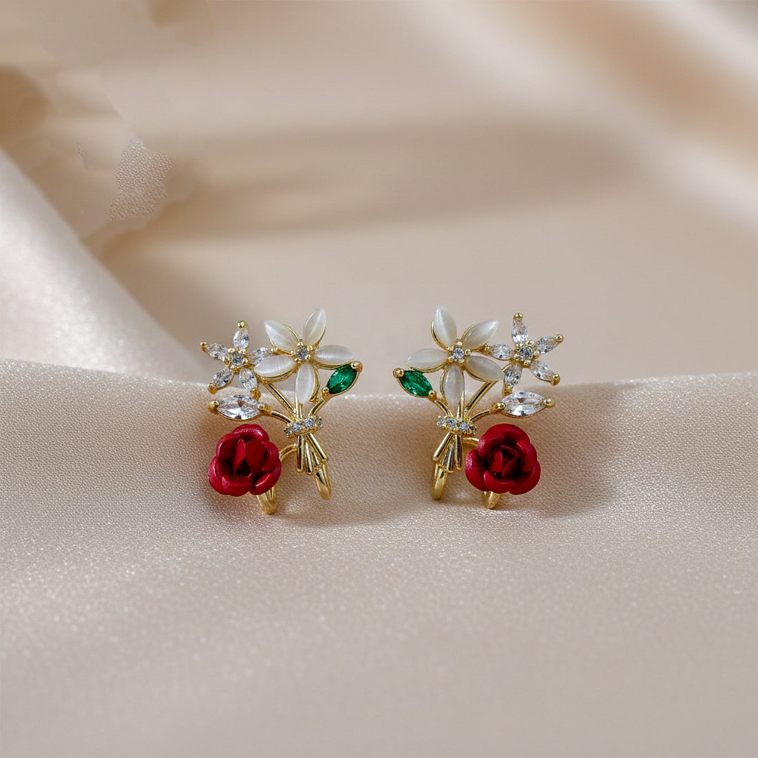 Floral Bouquet Stud Earrings GWE -145