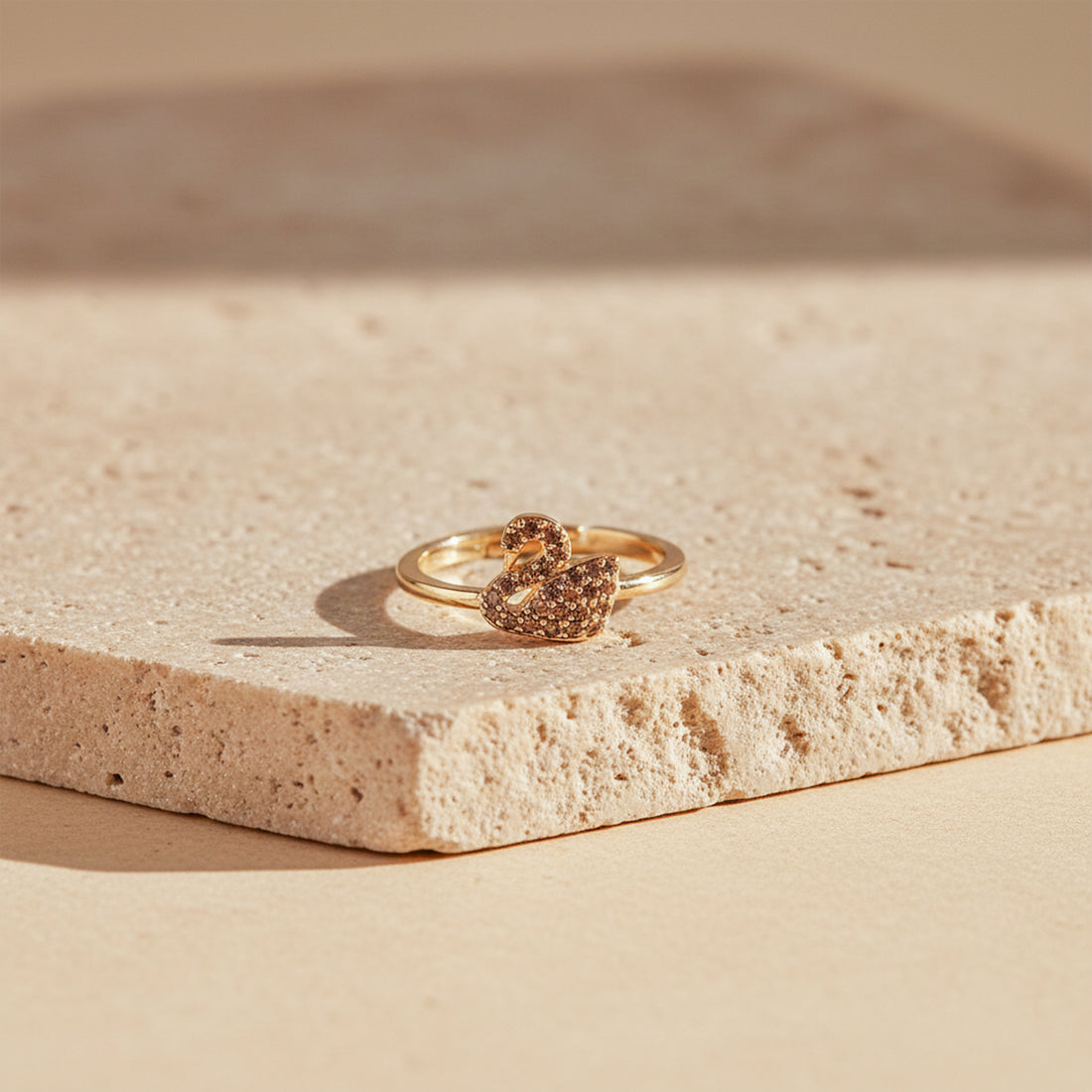 Swan Grace Diamond Gold Ring GWR -12