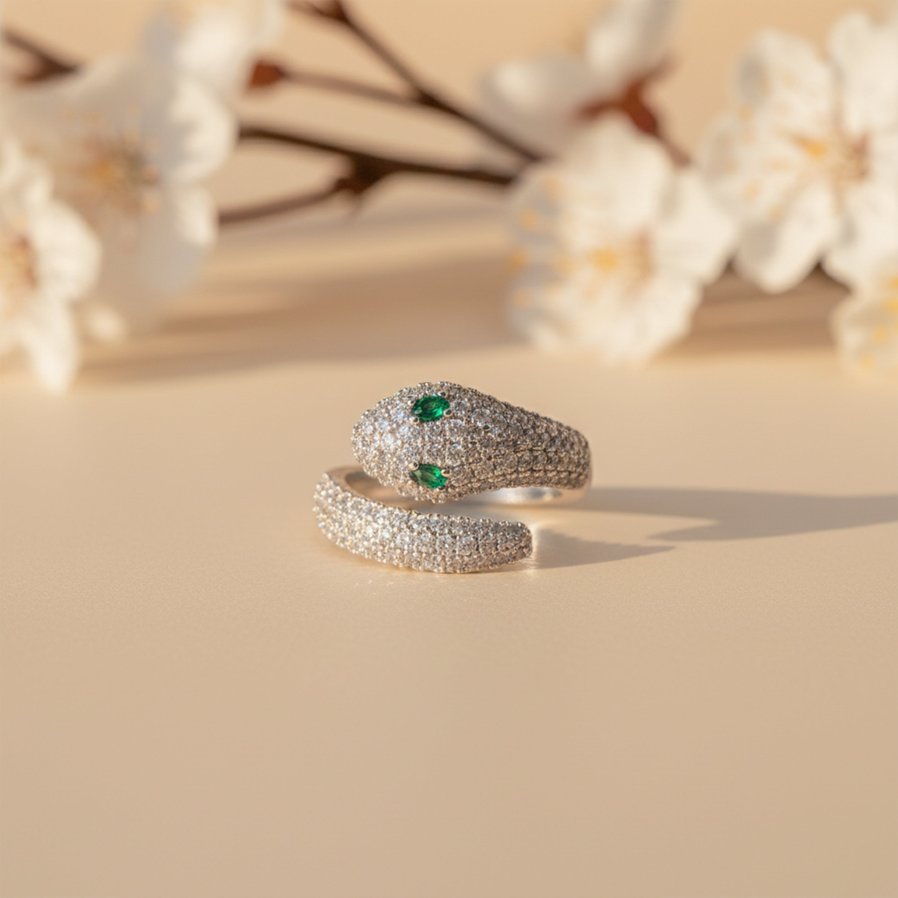Emerald Serpent Pavé Ring GWR -75