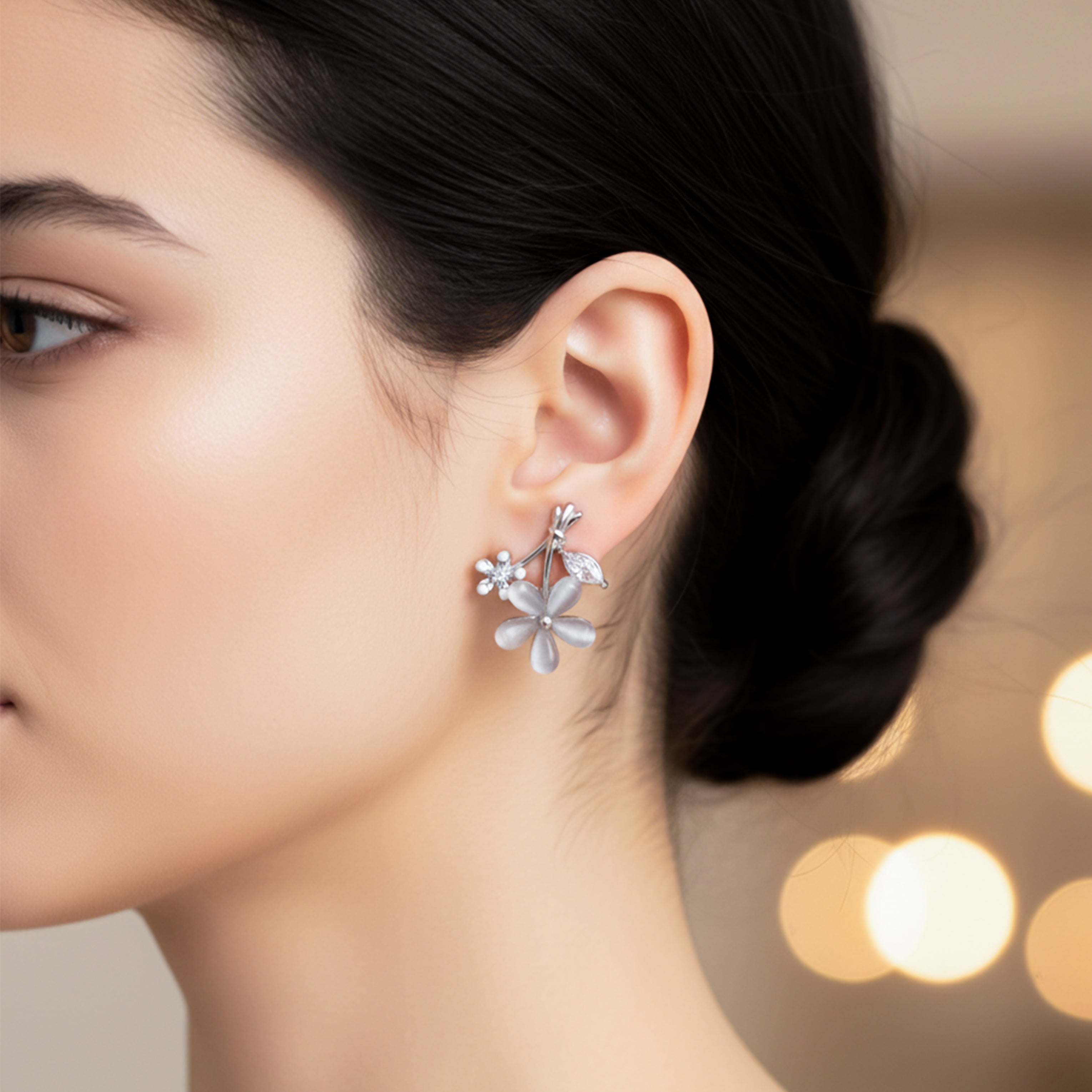 Crystal Bouquet Stud Earrings GWE -111