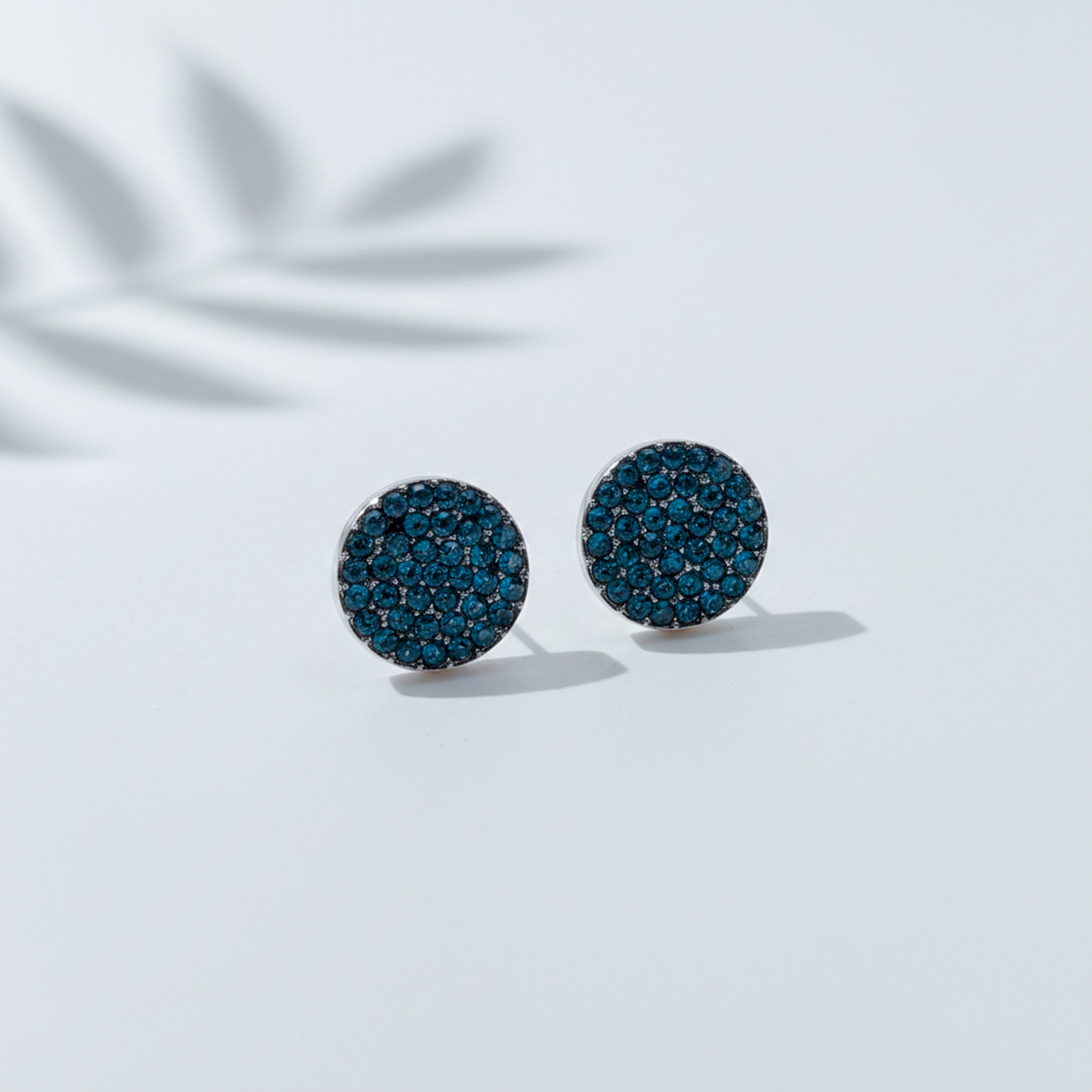 Midnight Blue Crystal Pavé Stud Earrings GWE -95