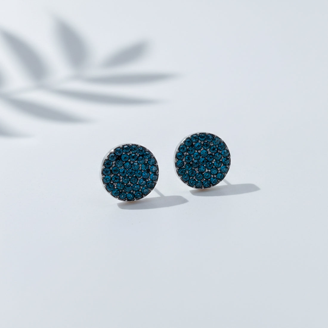 Midnight Blue Crystal Pavé Stud Earrings GWE -95