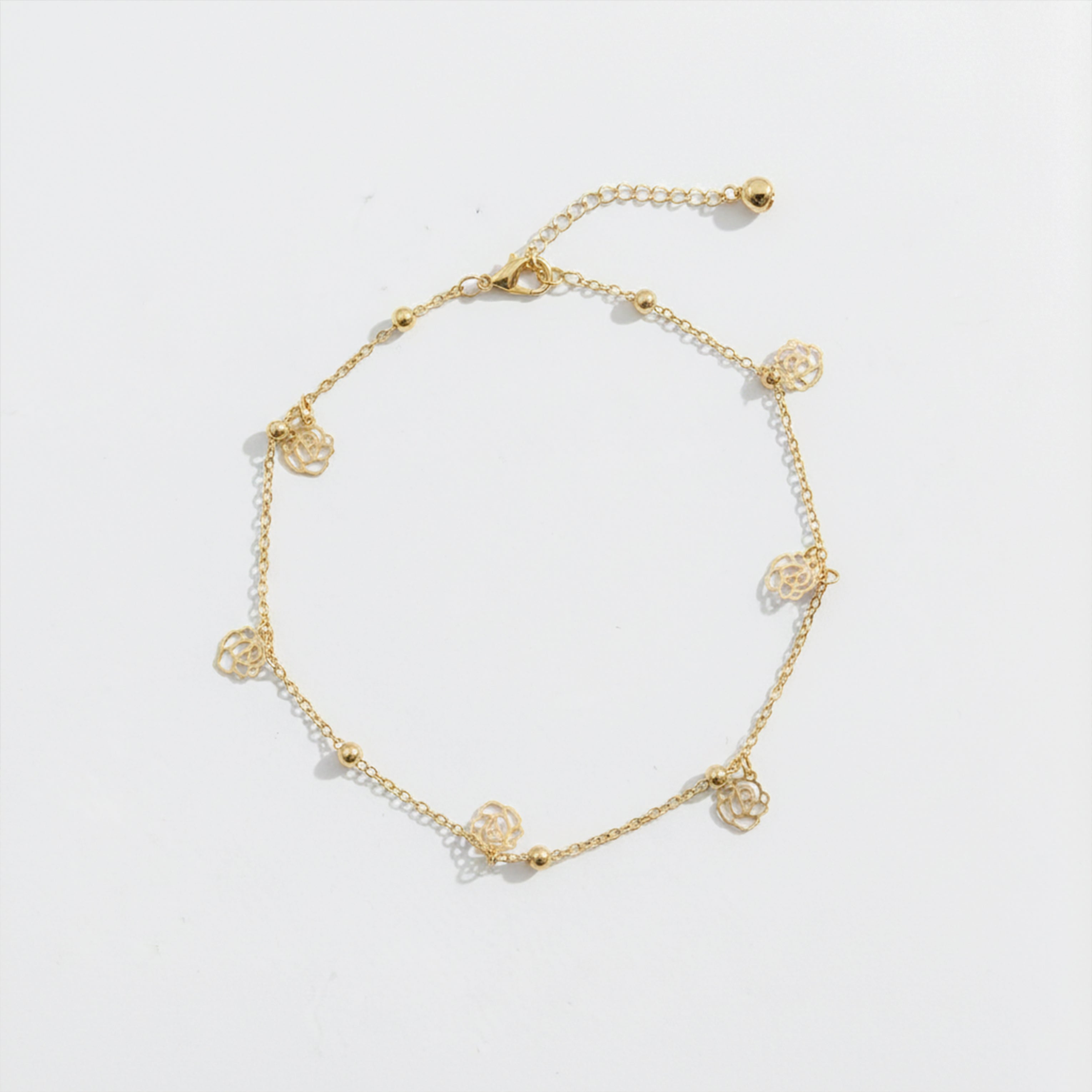 Golden Rose Charm Anklet GWA -55