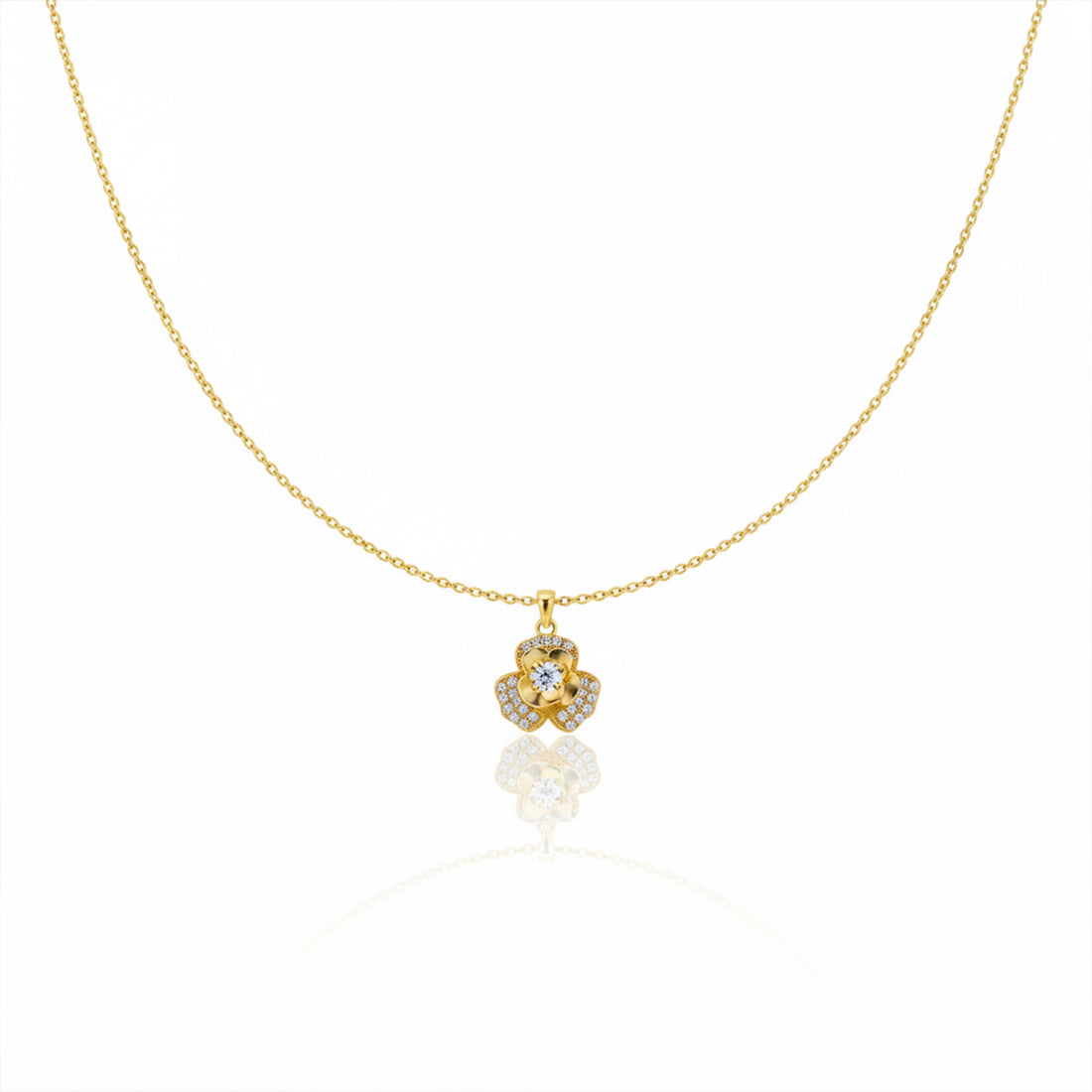 Bloom Flower Pendant Necklace GWN -108