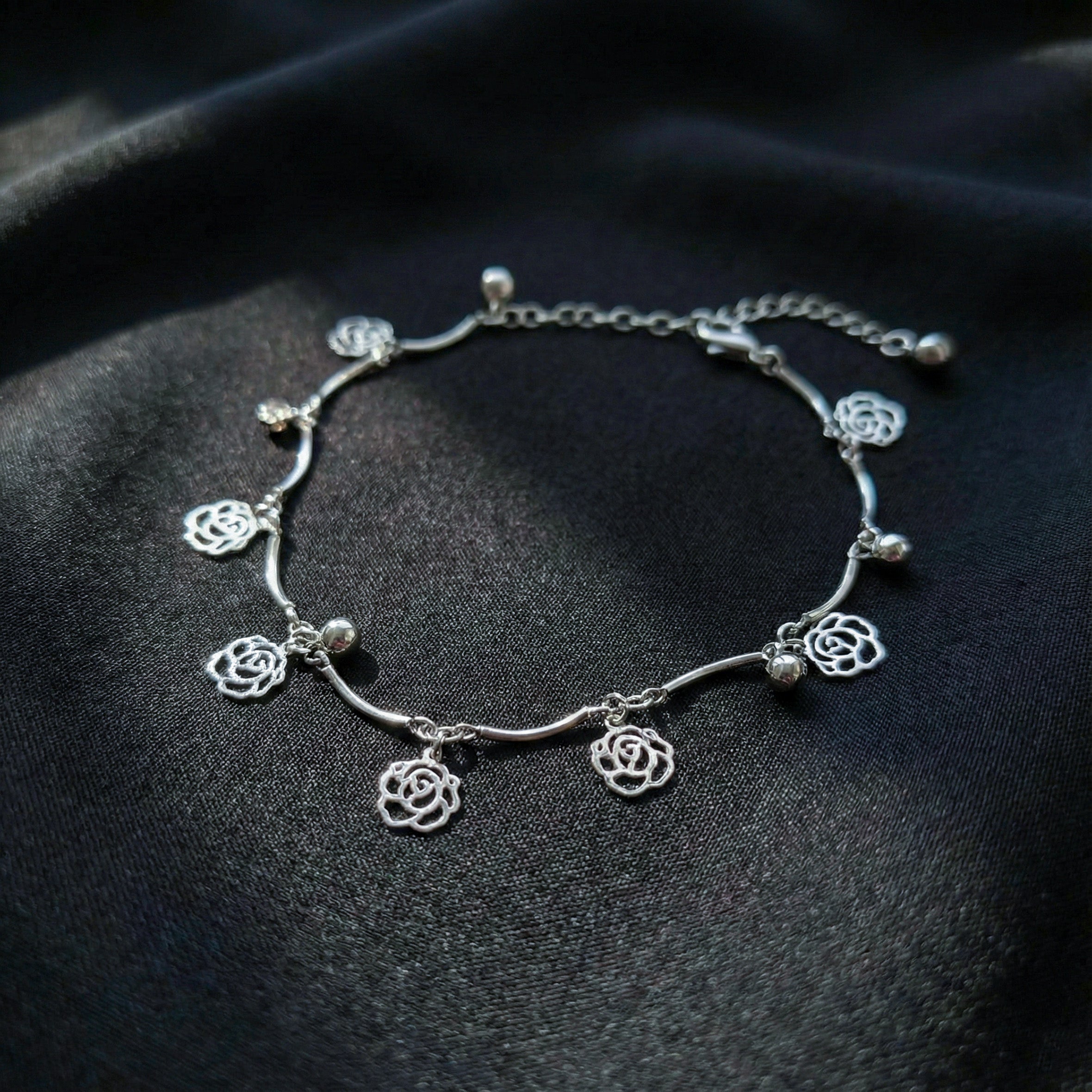 Rose Silver Anklet GWA -42