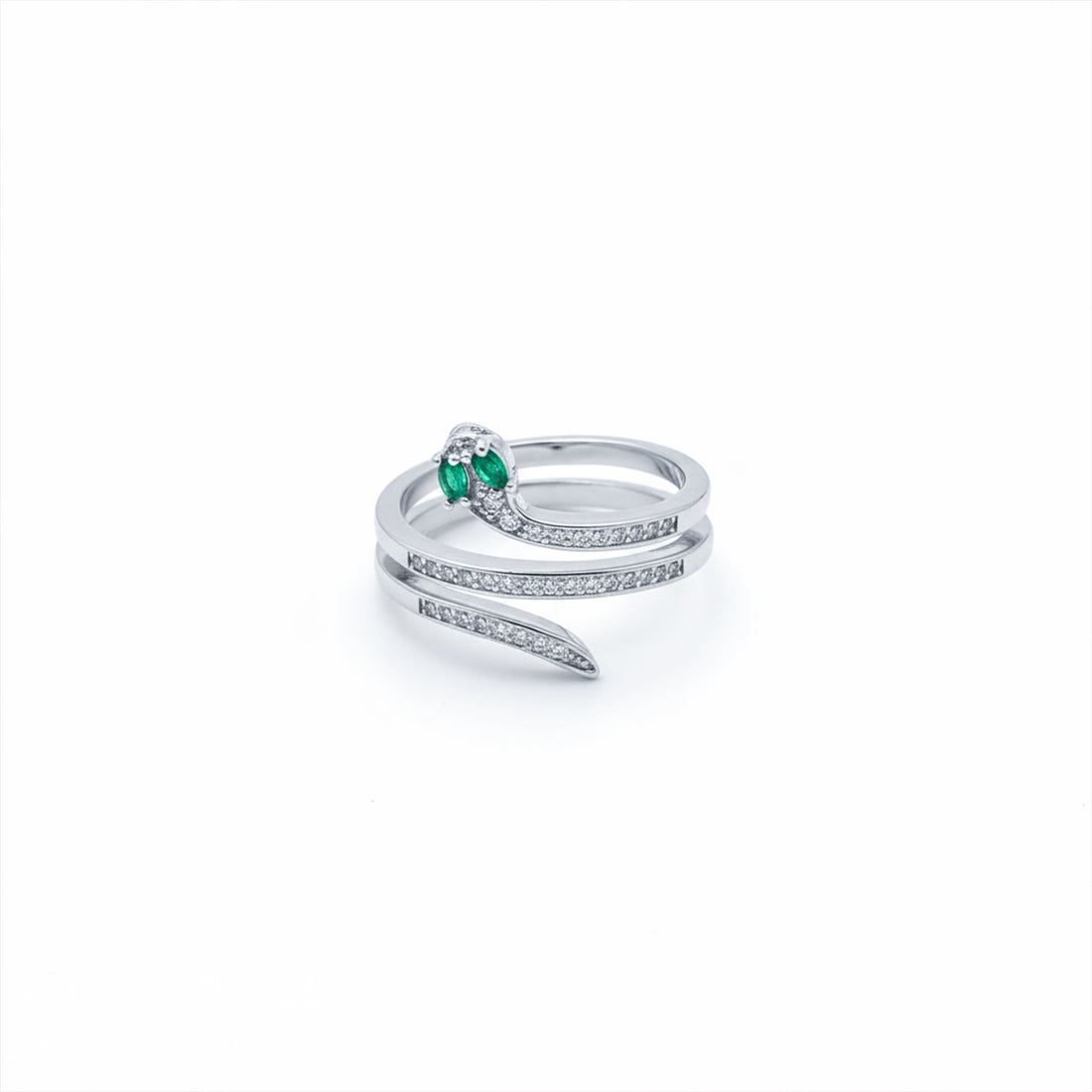 Emerald Serpent Wrap Ring GWR -56