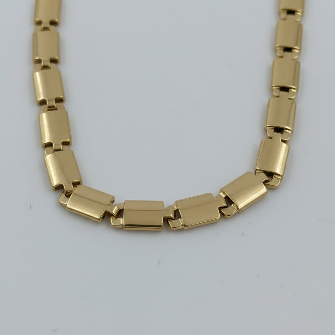 Gold Biscuit Mens Chain
