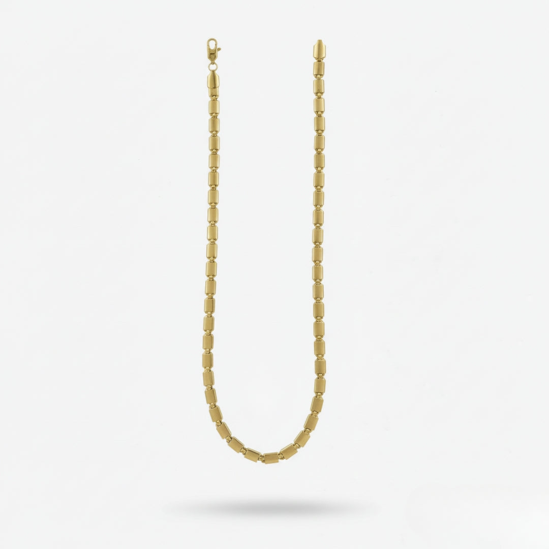 Gold Biscuit Mens Chain