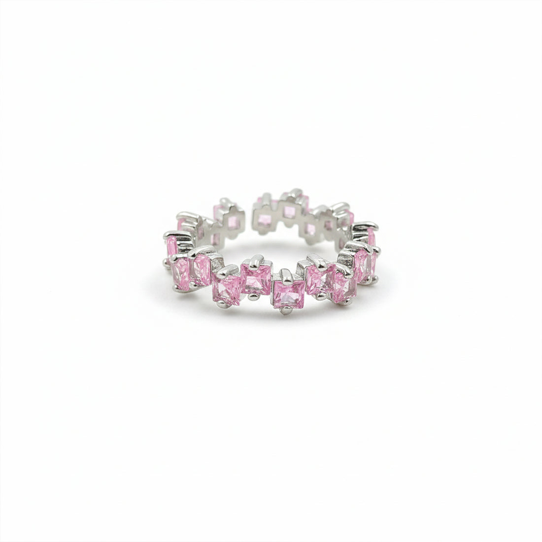 Rosé Princess Crystal Eternity Ring GWR -28