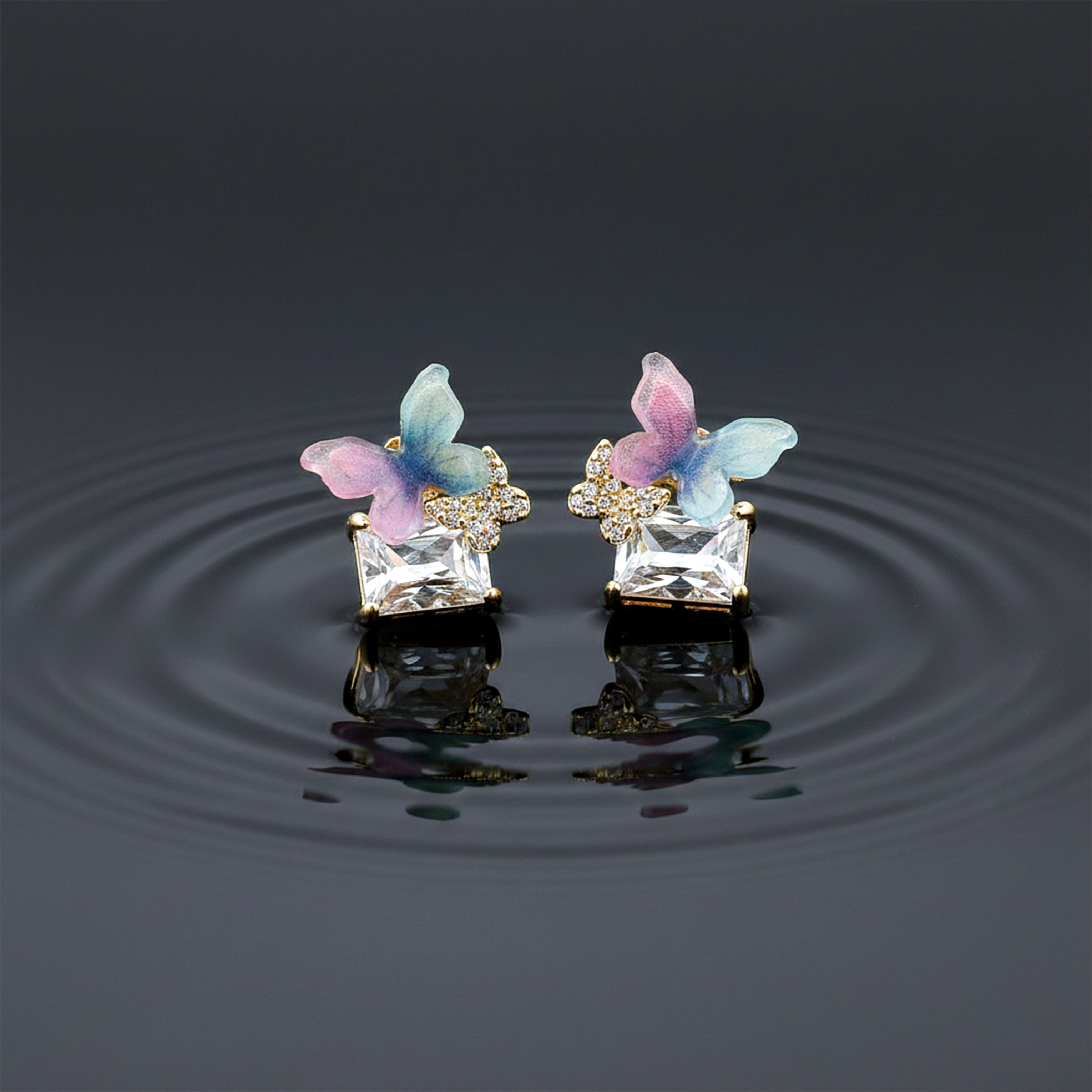 Butterfly Crystal earrings GWE -128