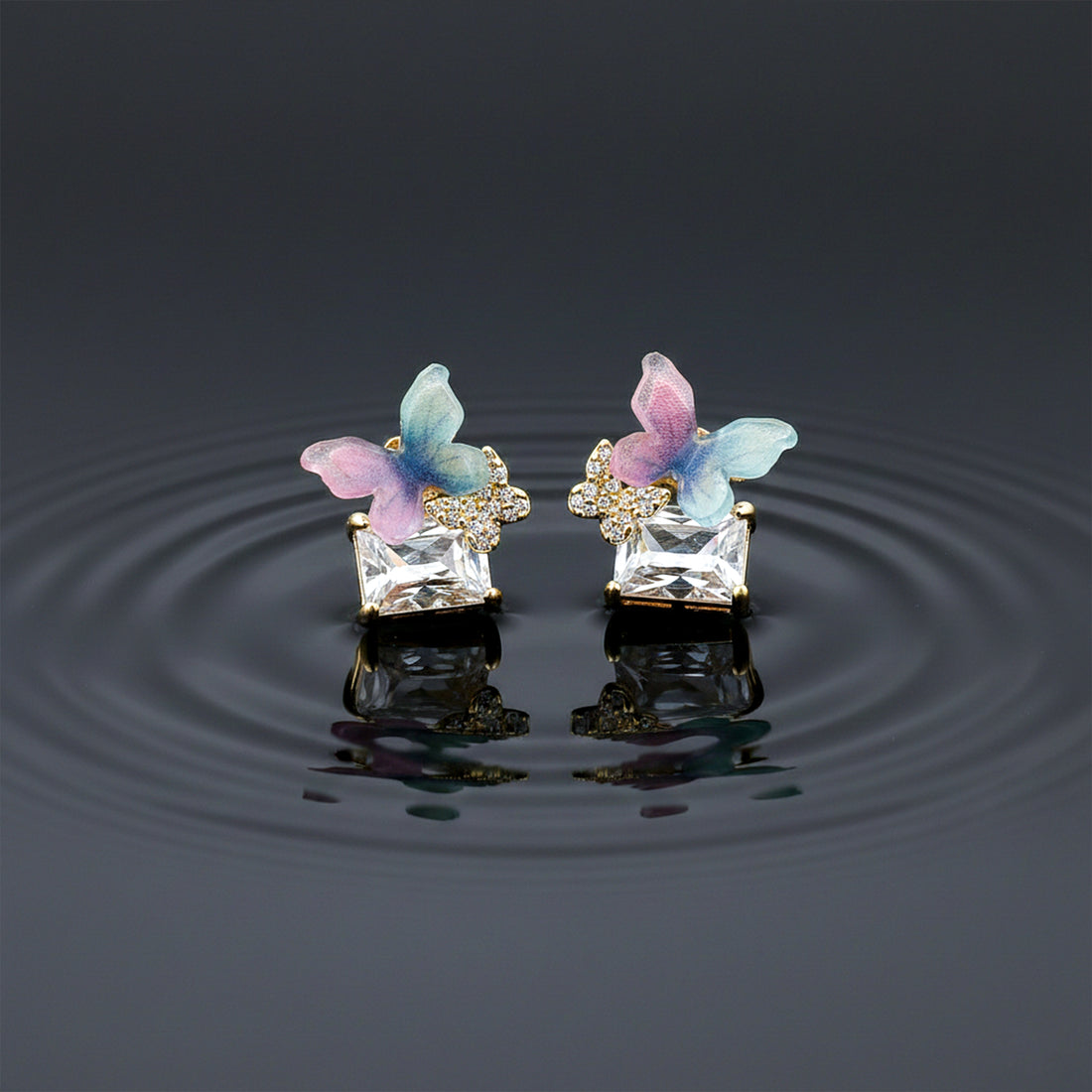 Butterfly Crystal earrings GWE -128