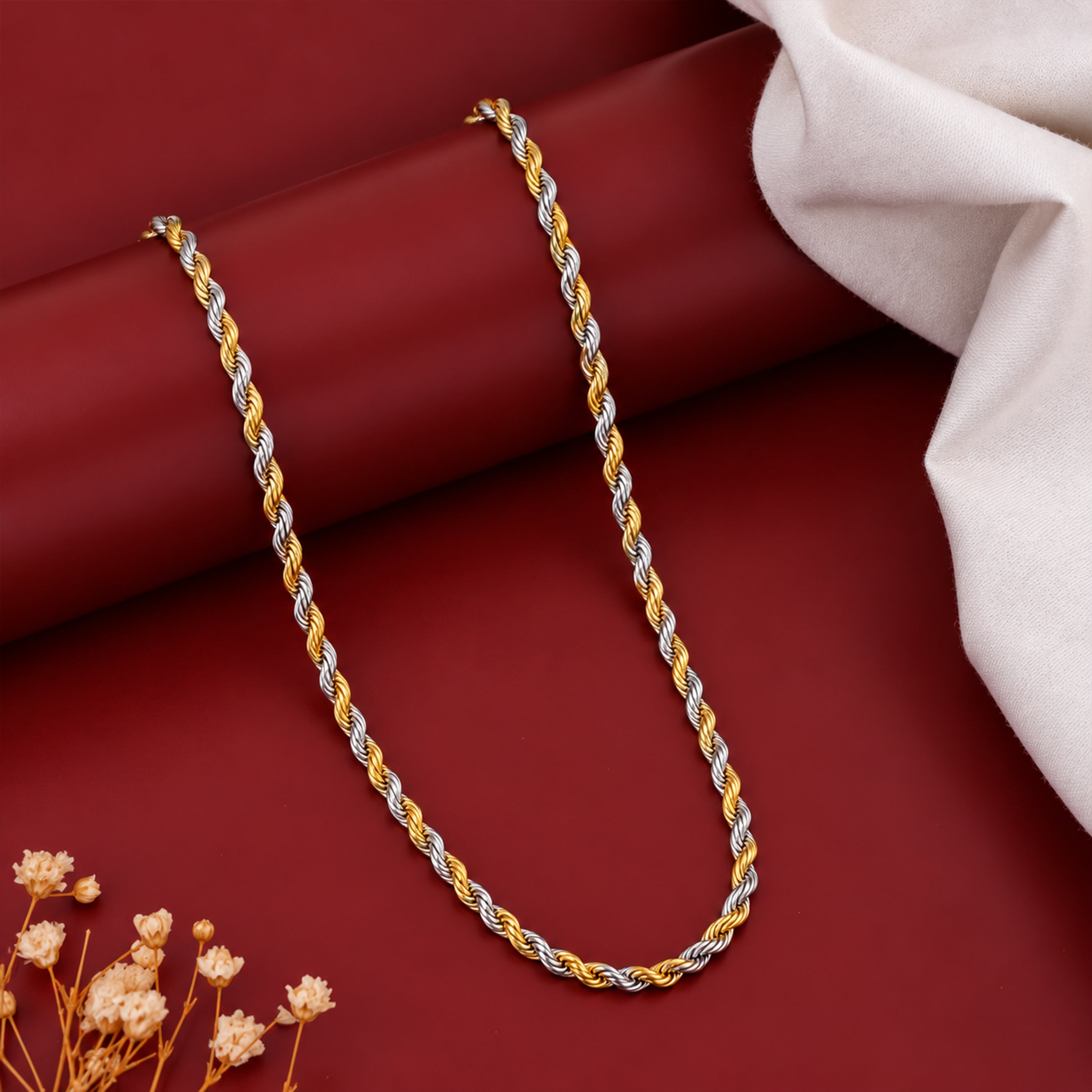 Rajveer Tricolor Twist Men's Chain GMC -55