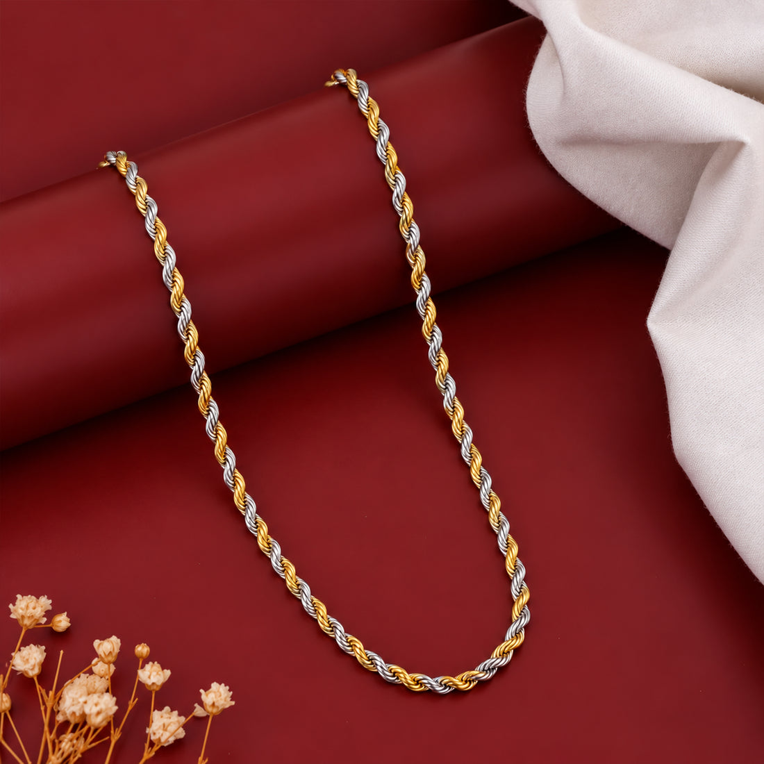 Rajveer Tricolor Twist Men's Chain GMC -55