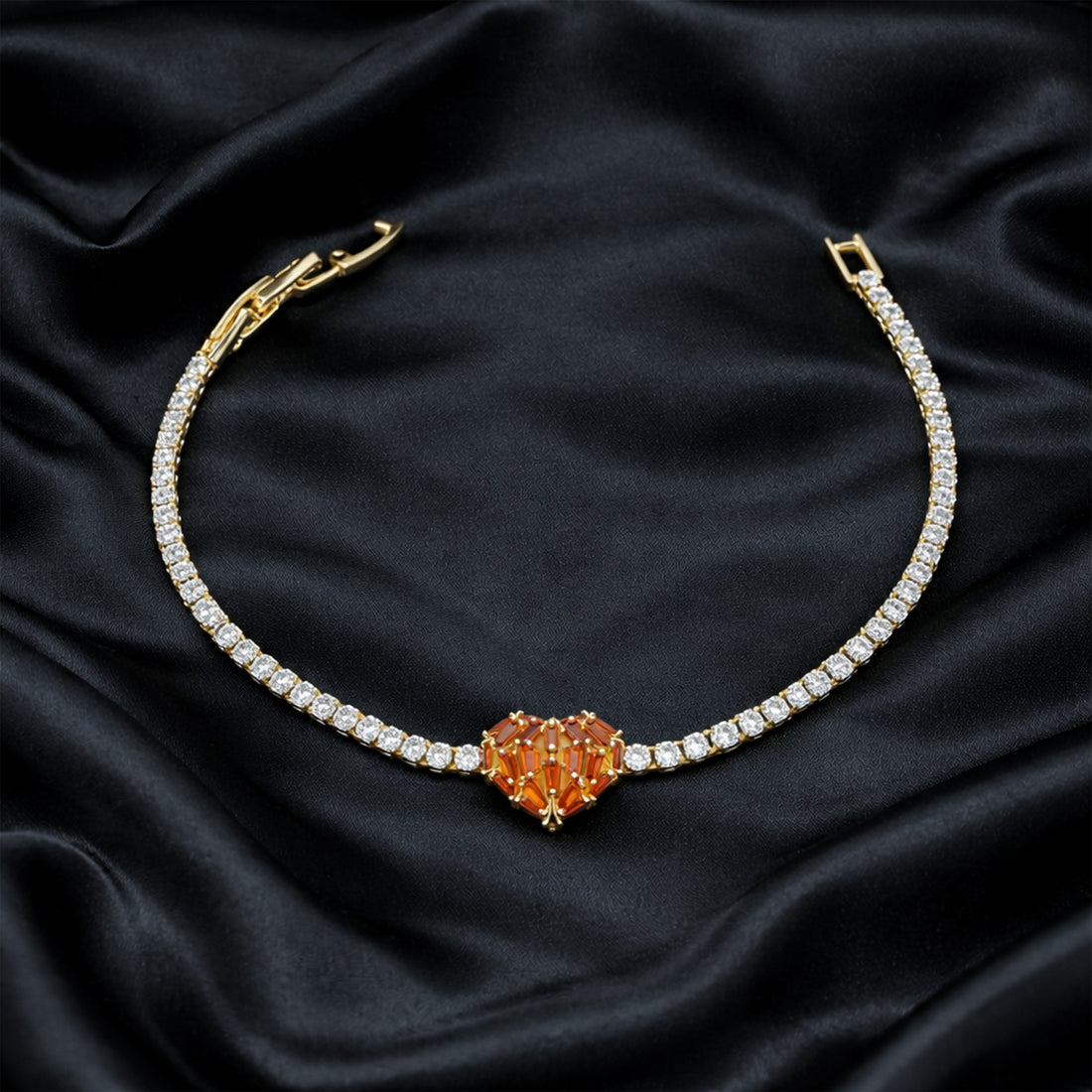 Radiance Heart Crystal Tennis Bracelet GWB -99