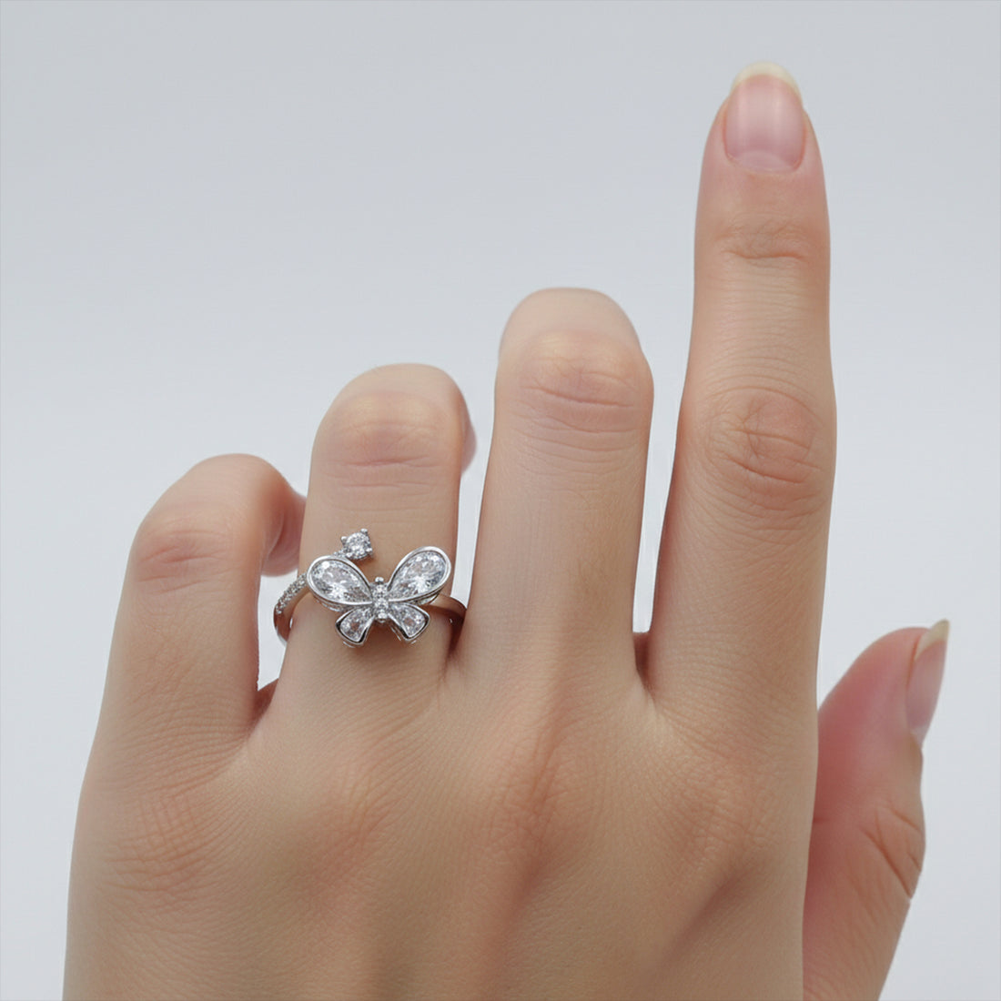 Crystal Flutter Butterfly Wrap Ring GWE -32
