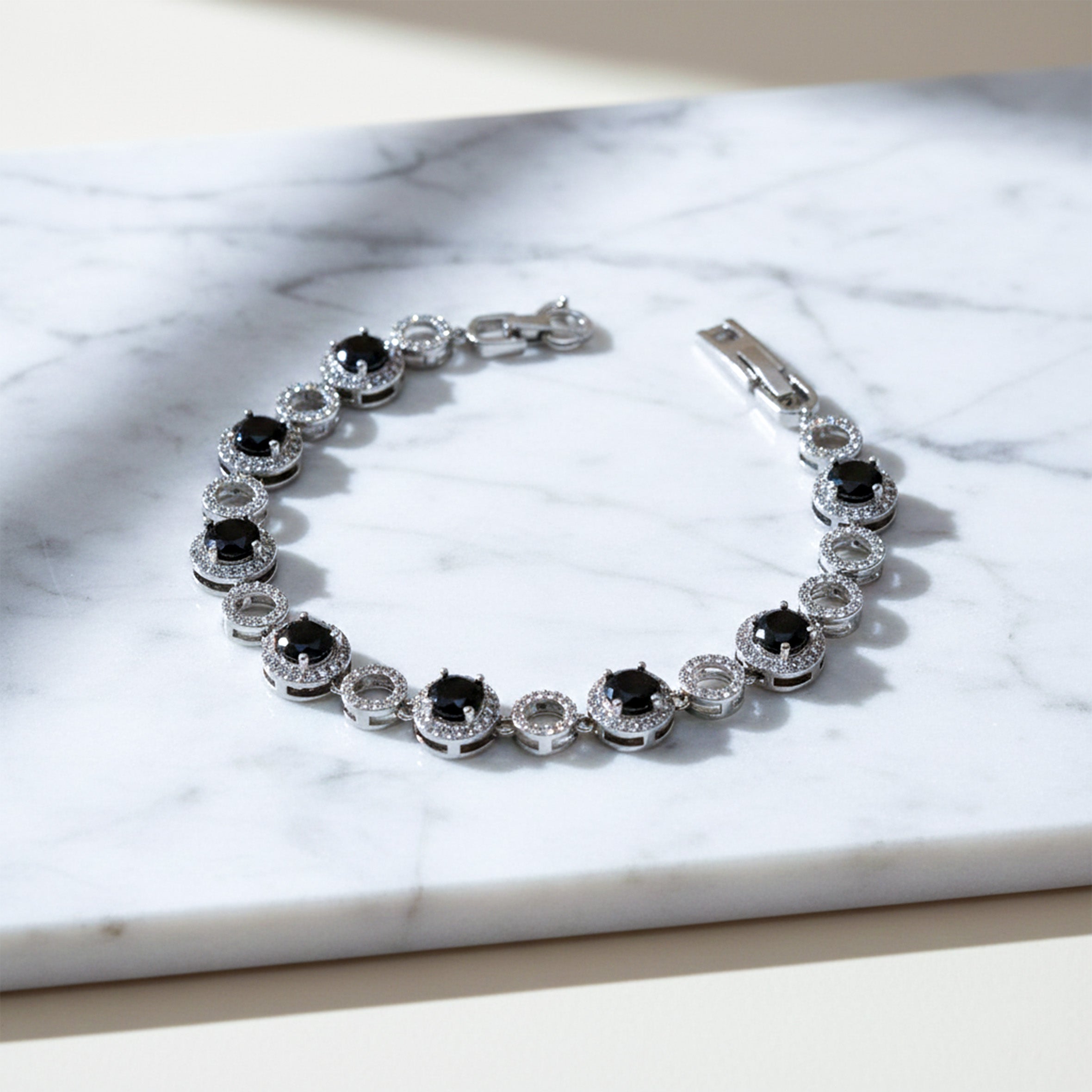 Halo Stone Tennis Bracelet GWB -139