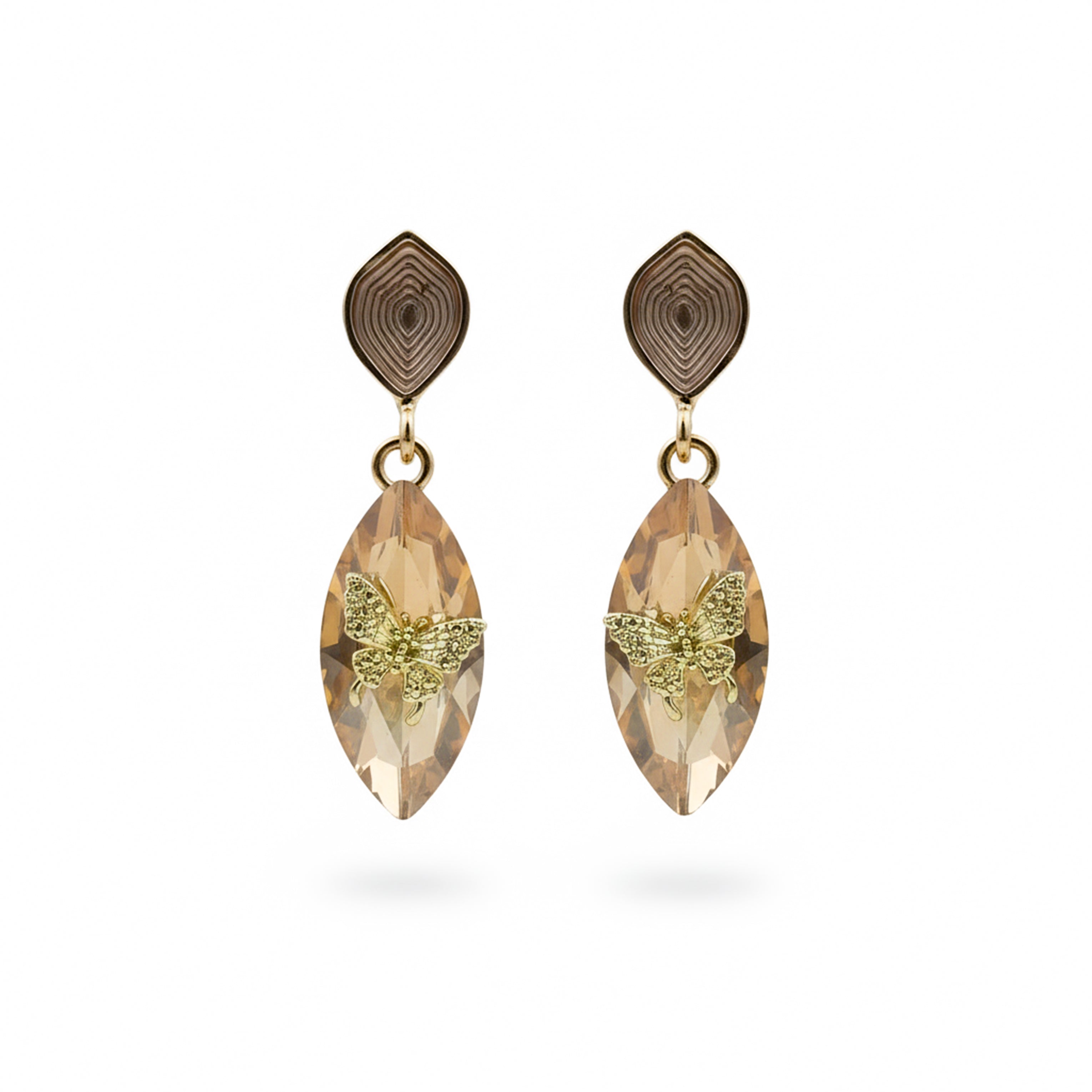 Champagne Butterfly Earrings GWE -217