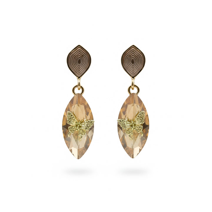 Champagne Butterfly Earrings GWE -217