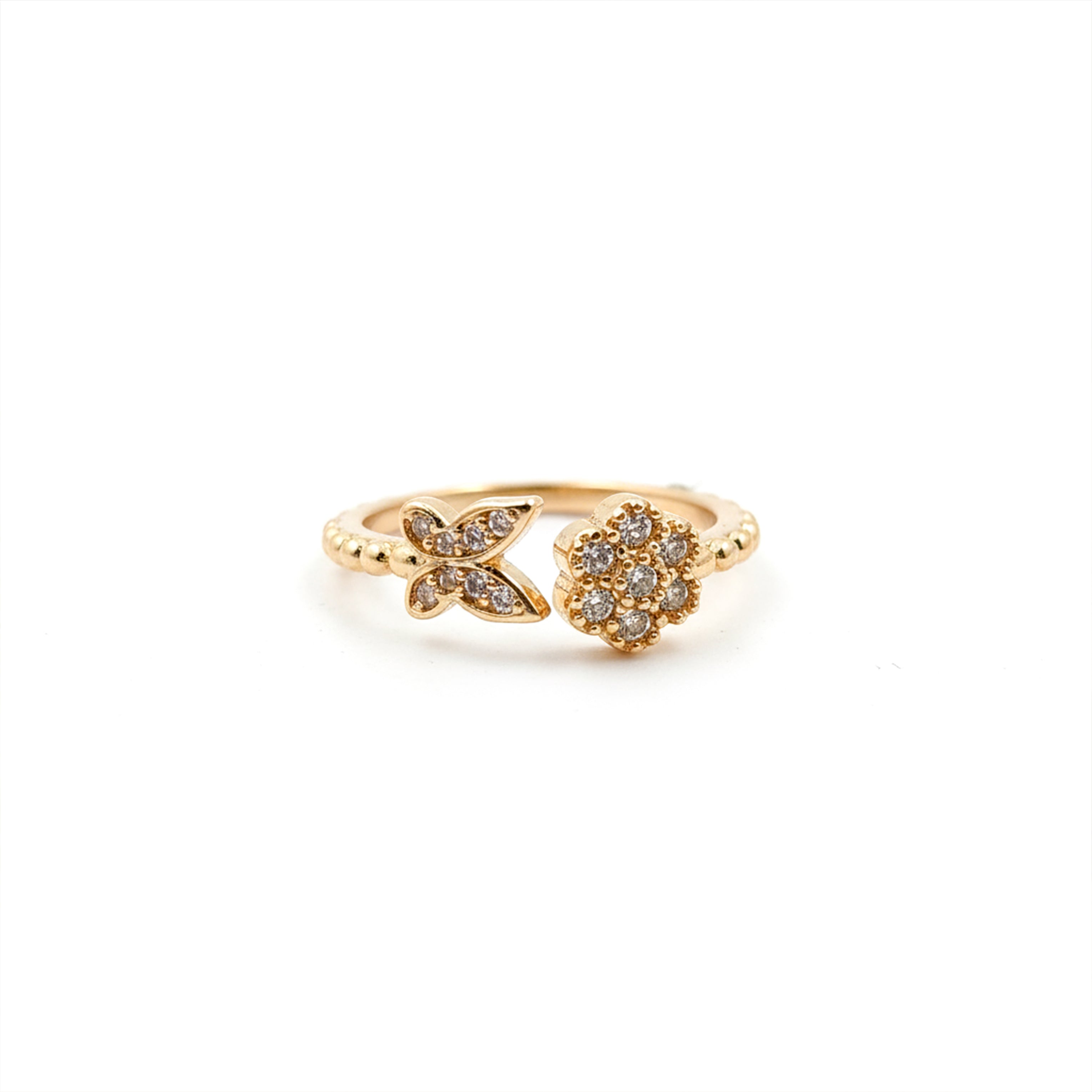 Blossom Butterfly Diamond Gold Ring GWR -11