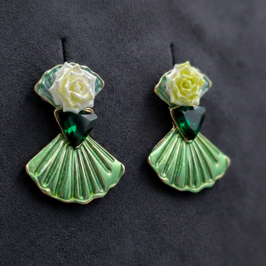 Floral Enamel Earrings GWE -186