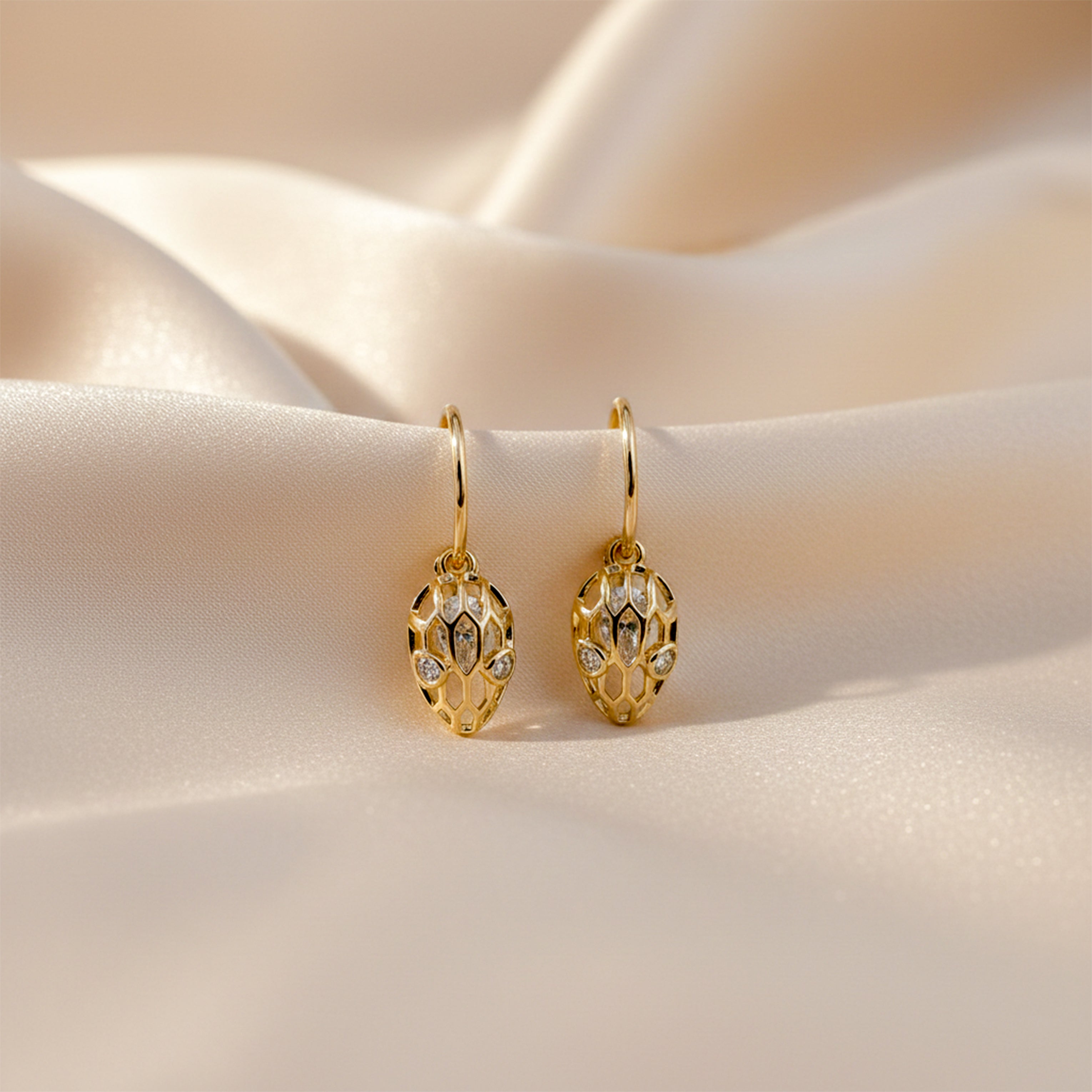 Golden Aura Drop Earrings GWE -100