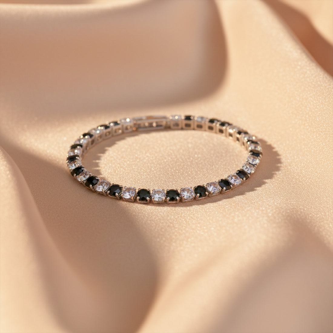 Dual-Tone Tennis Bracelet GWB -119