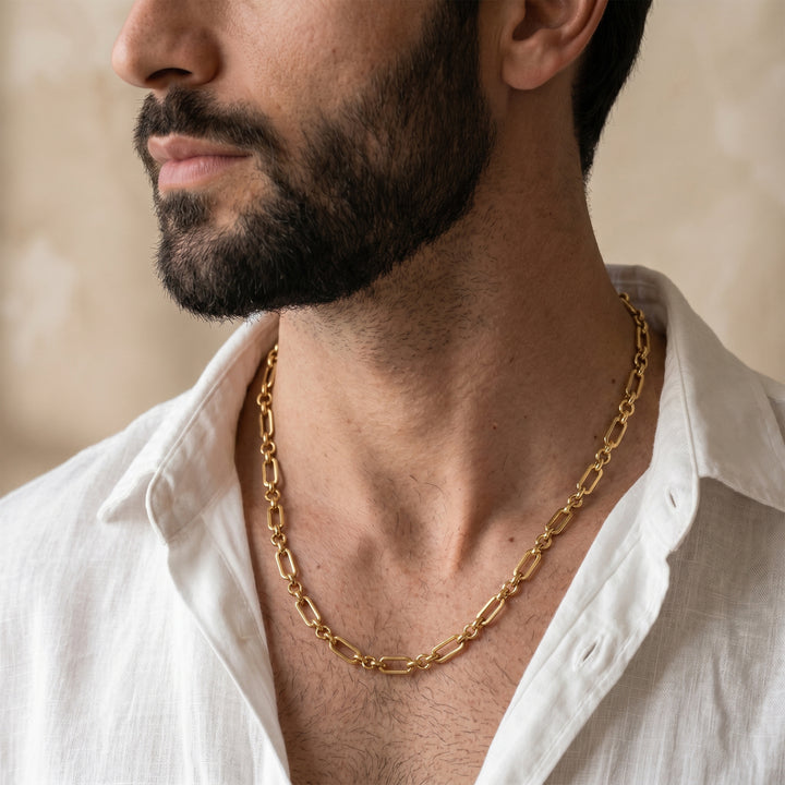 Paperclip Link Gold Chain GMC -24