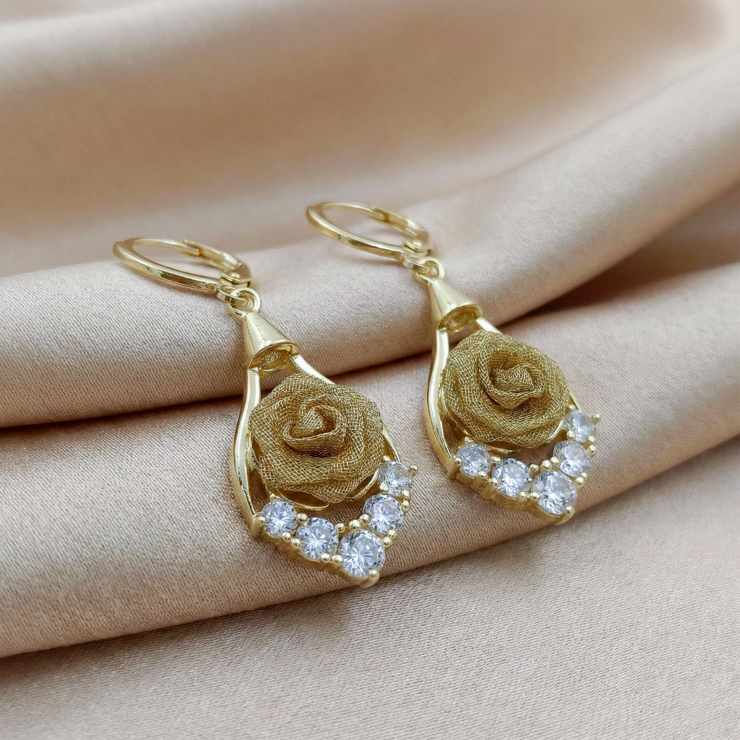 Golden Rose Earrings GWE -141