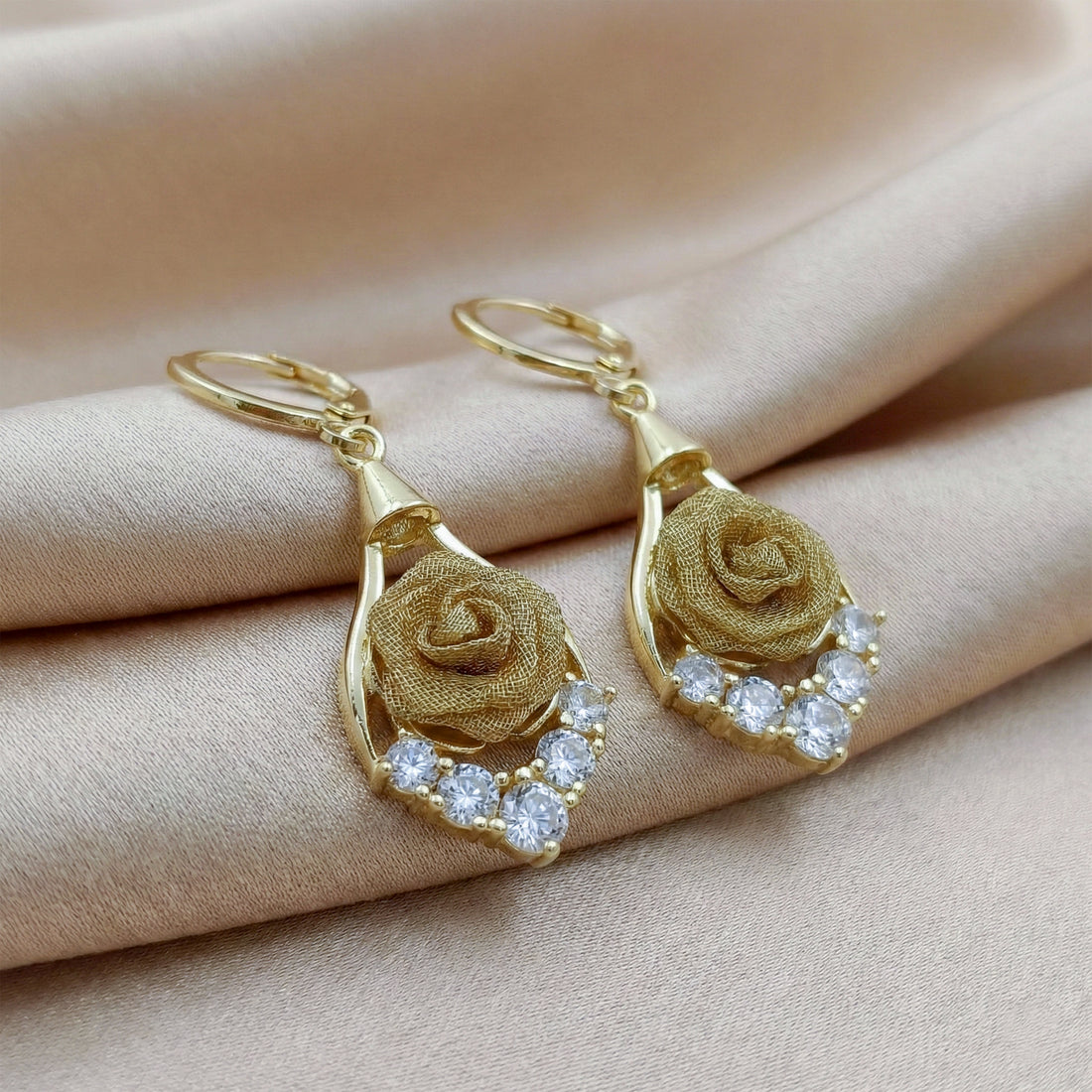 Golden Rose Earrings GWE -141
