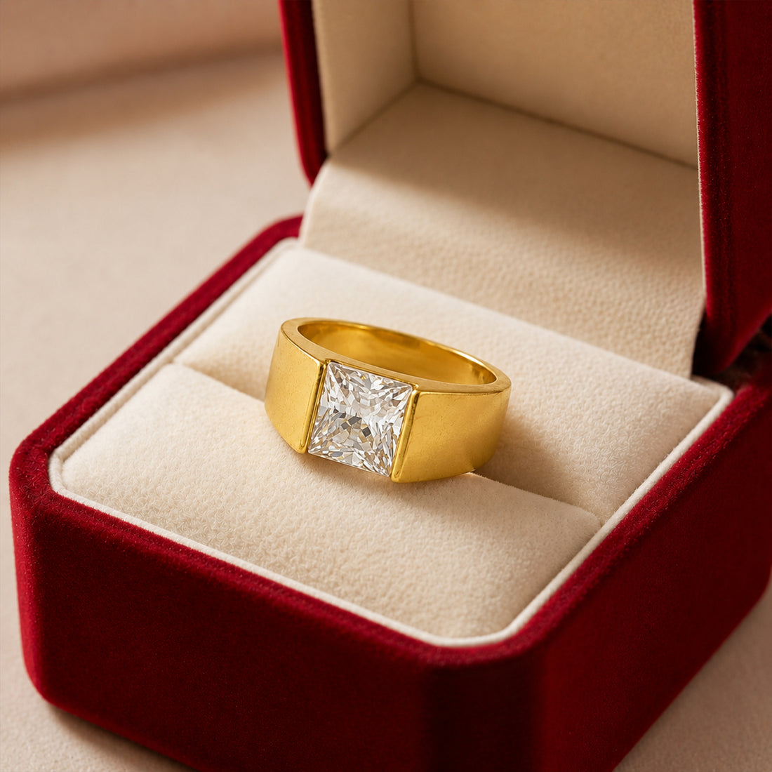 Princess Cut Crystal Ring GMR -40