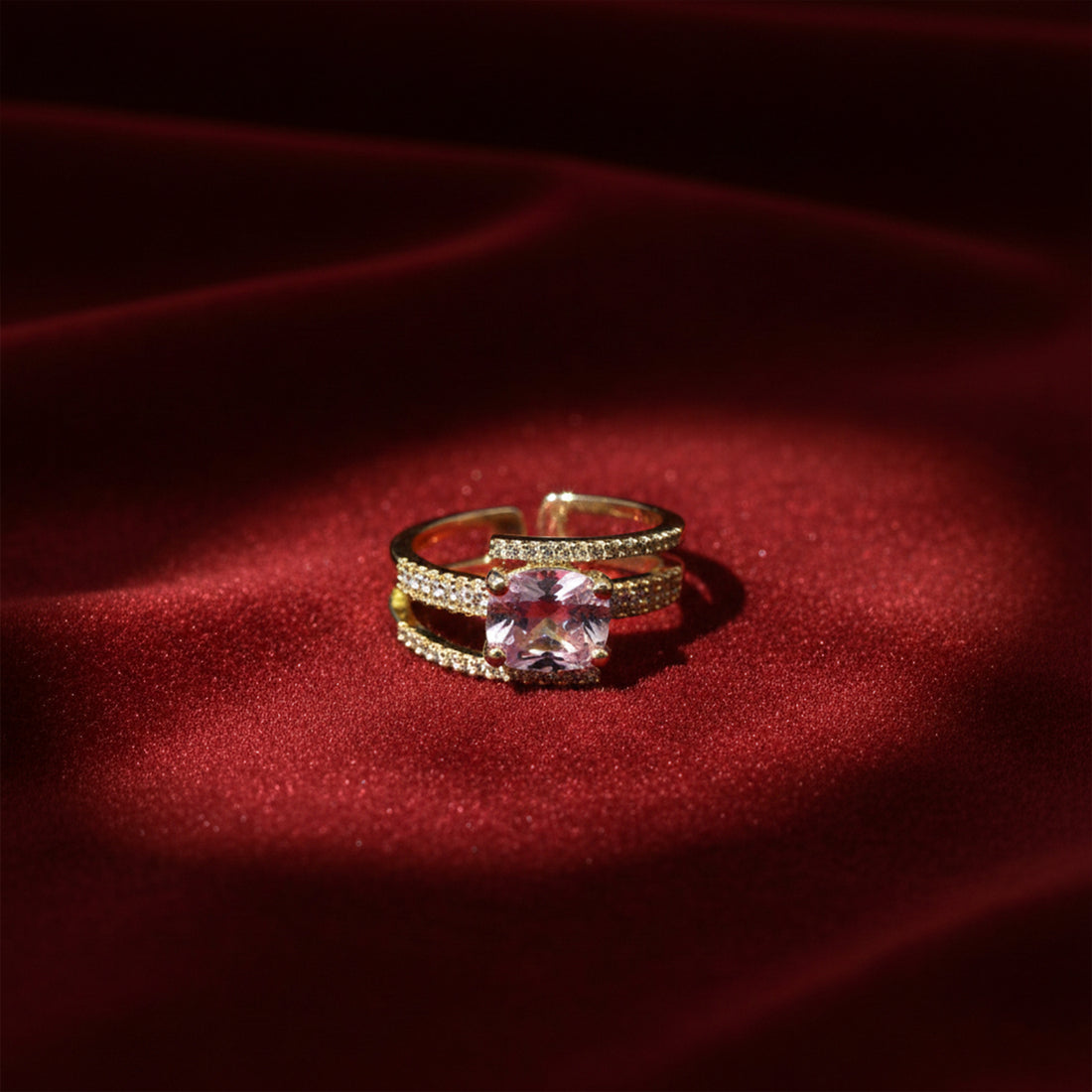 Blush Elegance Double-Band Ring GWR -48