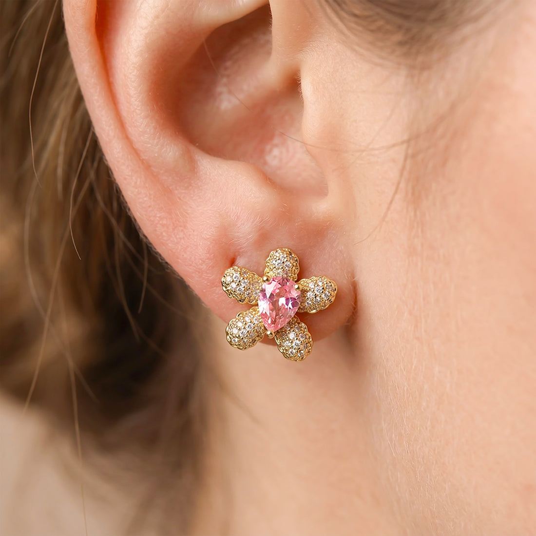 Rosé Petal Luxe Earrings GWE -140