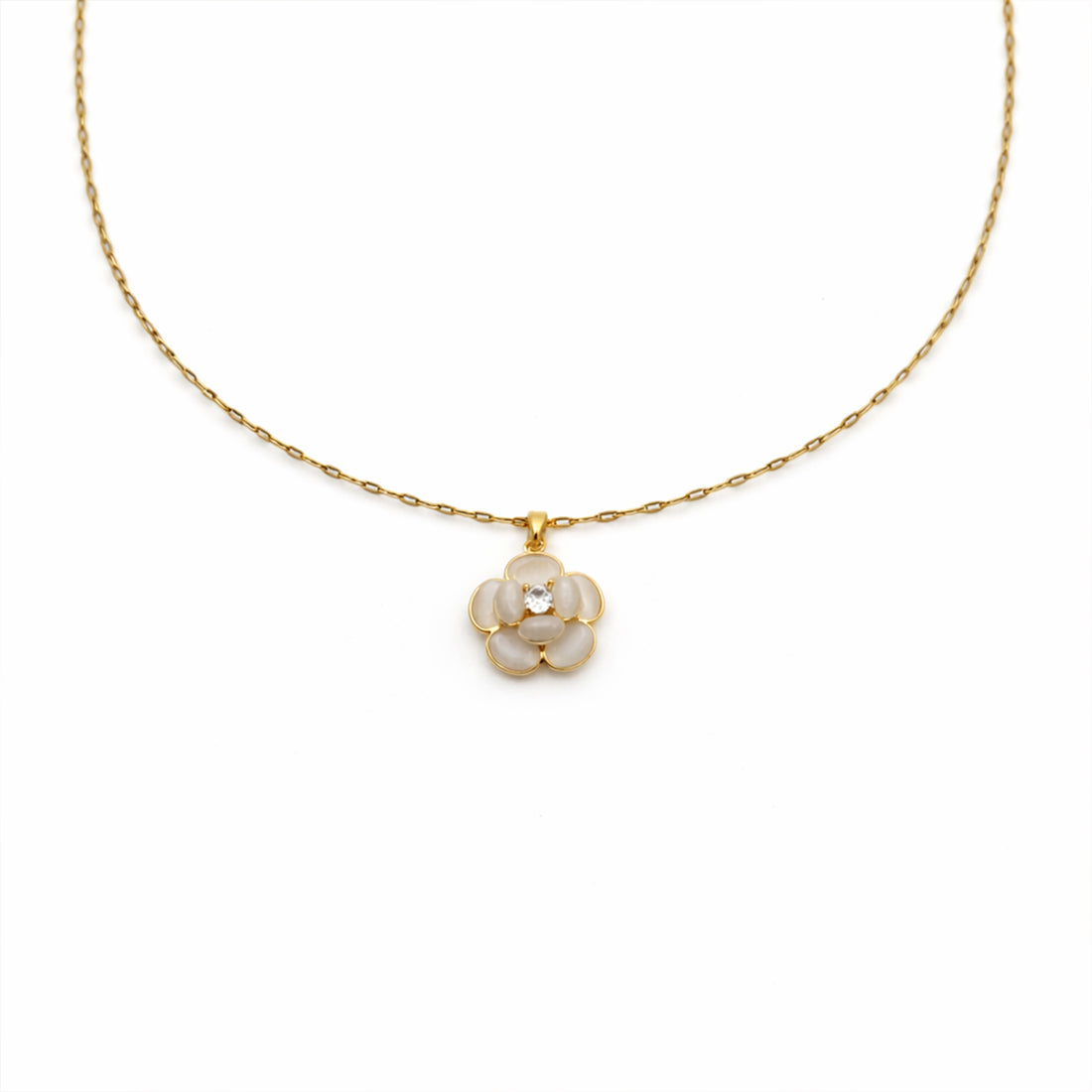 Pearl Flower Pendant Necklace GWN -126