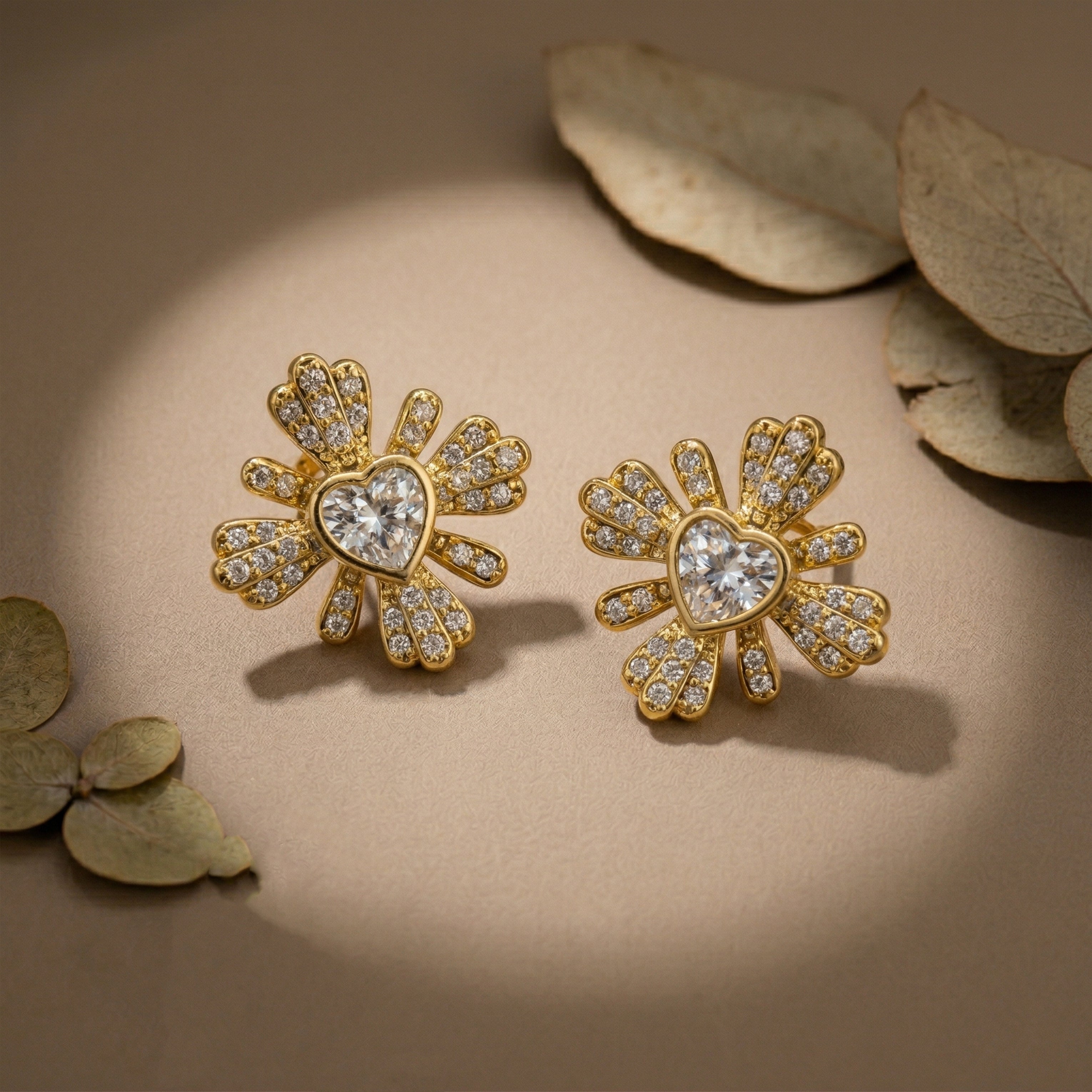 Radiant Love Floral Studs GWE -105