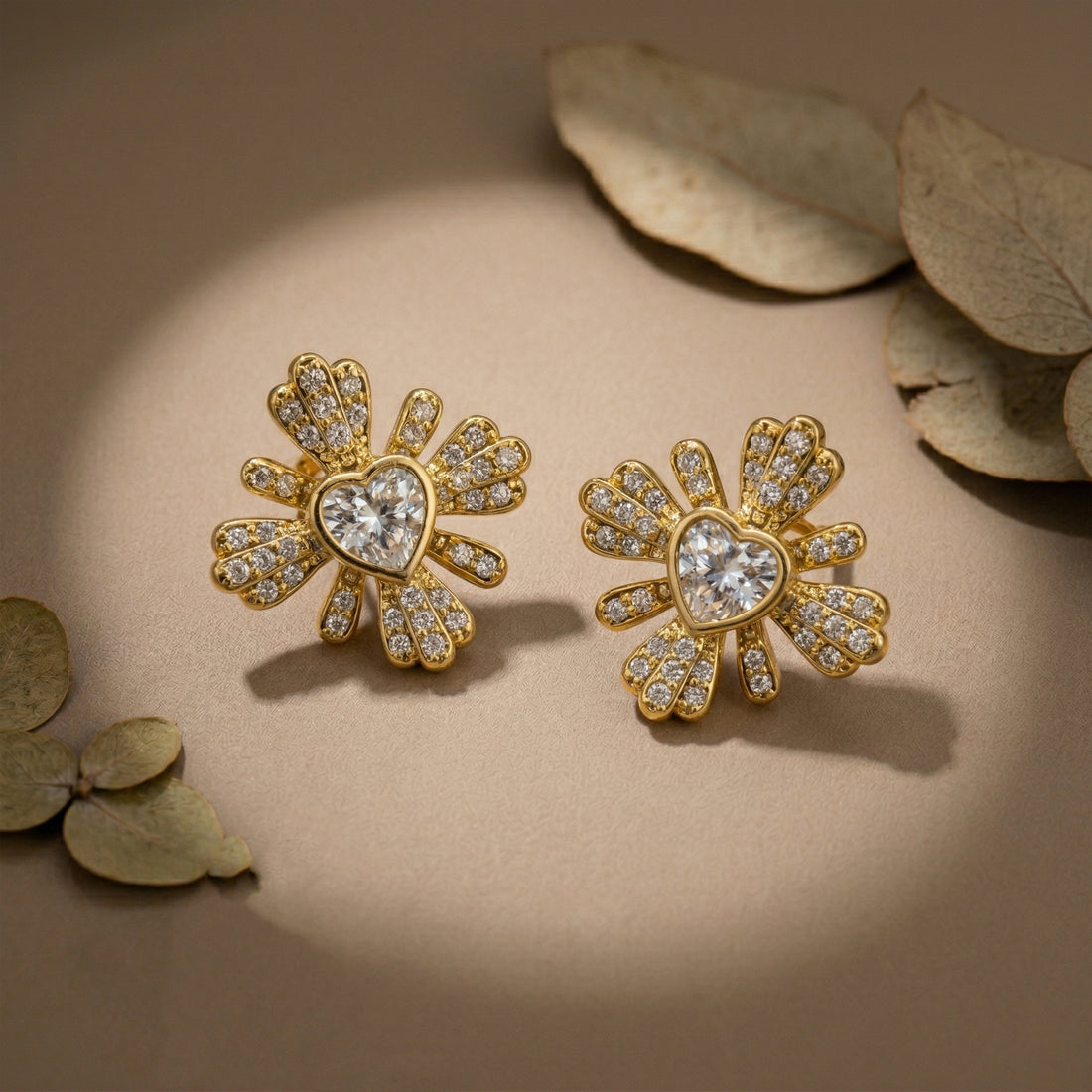 Radiant Love Floral Studs GWE -105